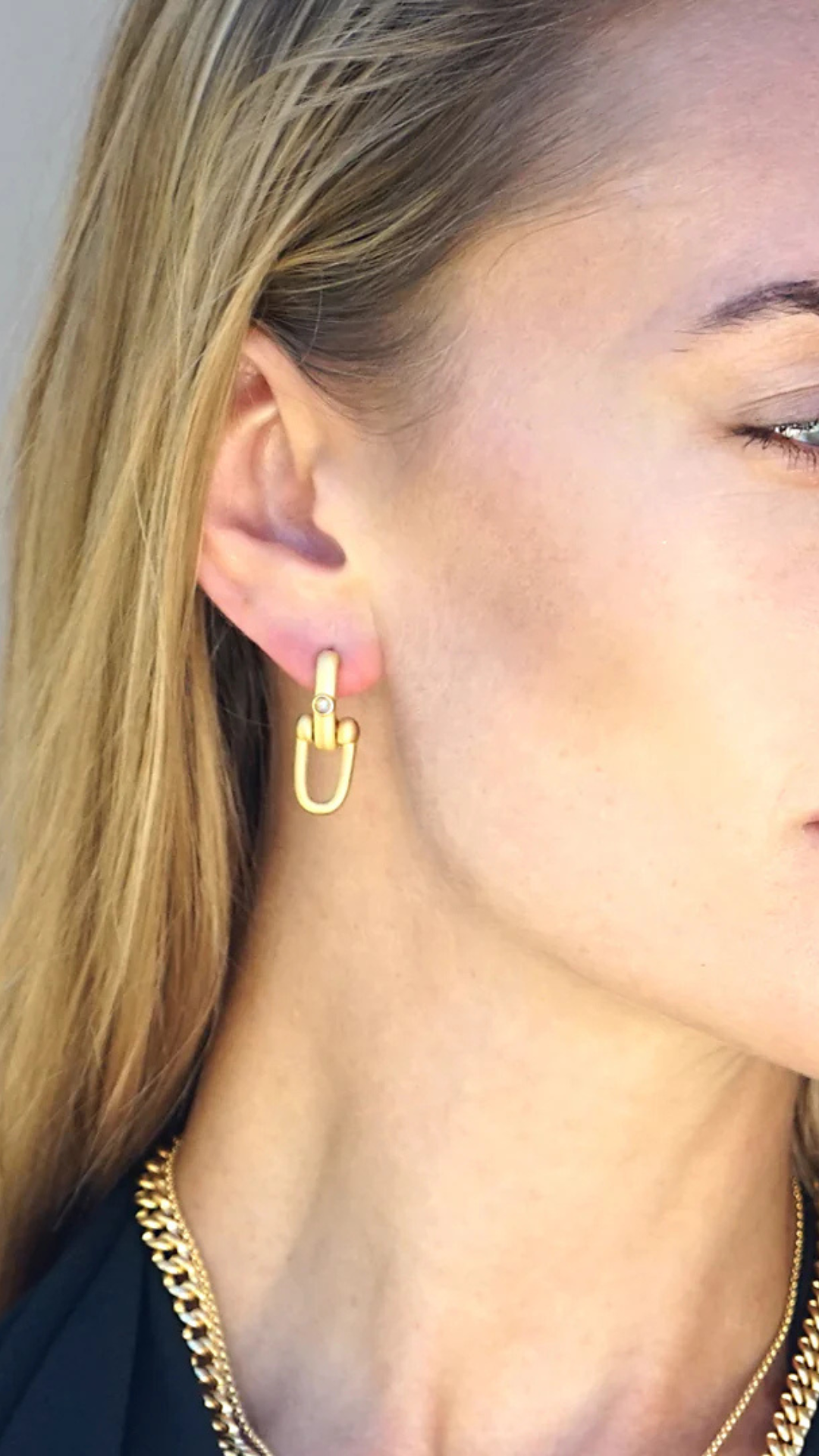 Gold Brione Horseshoe Earrings