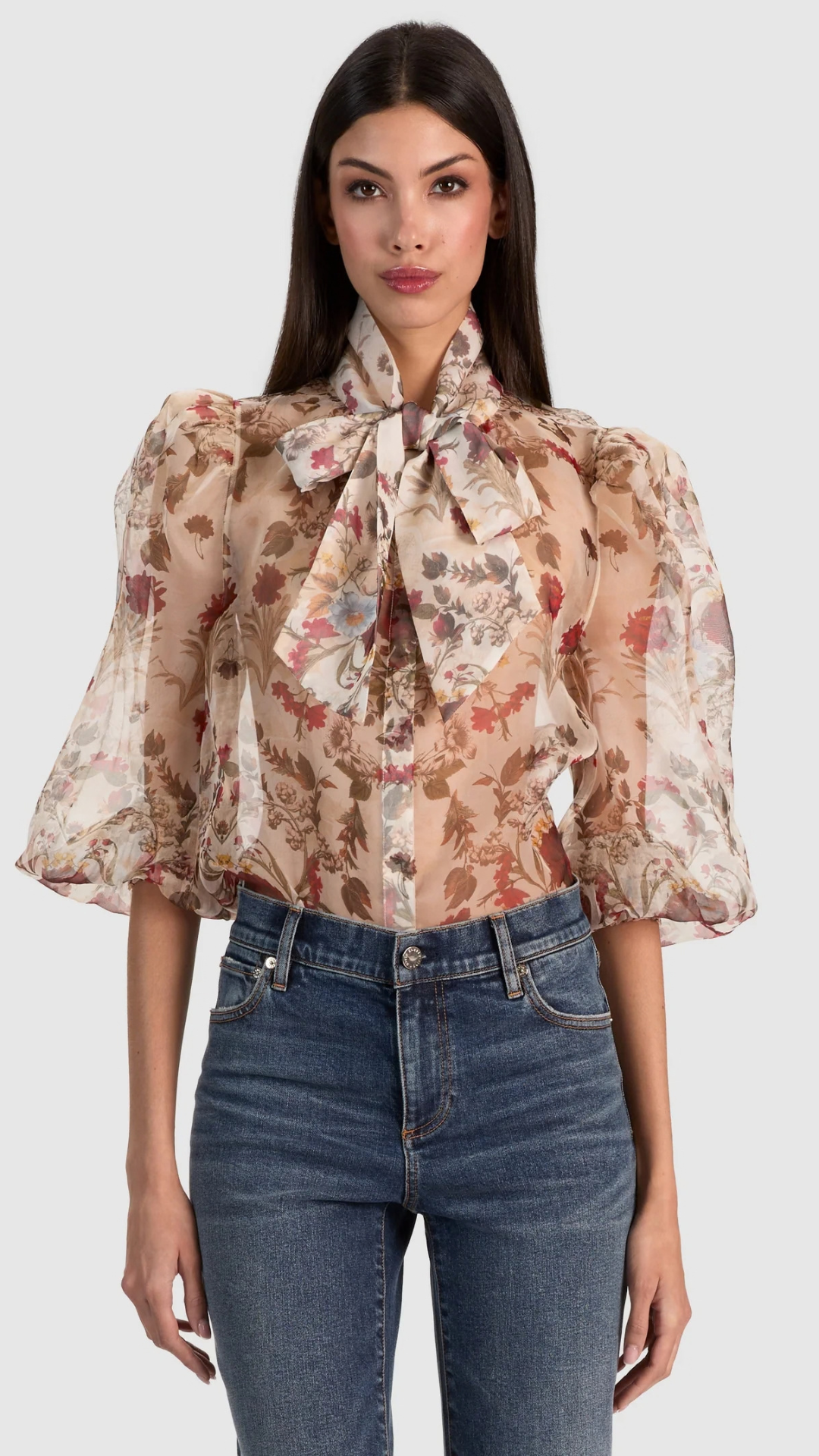 Brentley Tie Neck Blouse