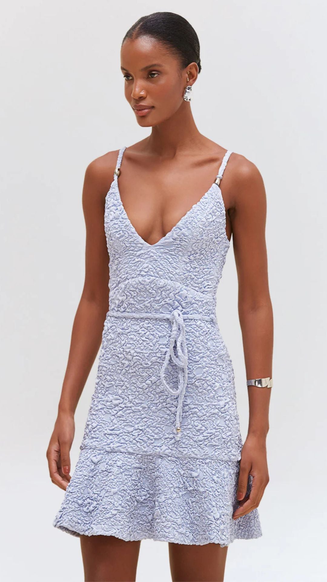 パーティードレス Butterfly Jacquard Silk Mini Dress Floral Jacquard Sweetheart Neckline Mini Dress – Endless Rose