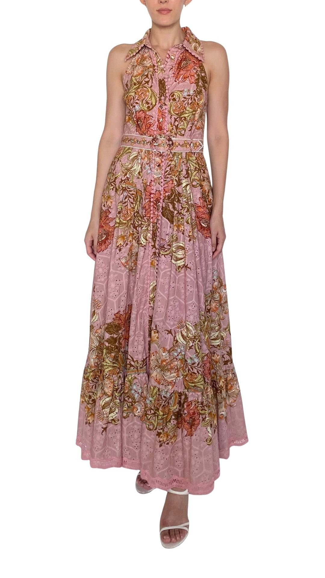 Long Shirt Dress w/ Buckle Belt - Hemant and Nandita