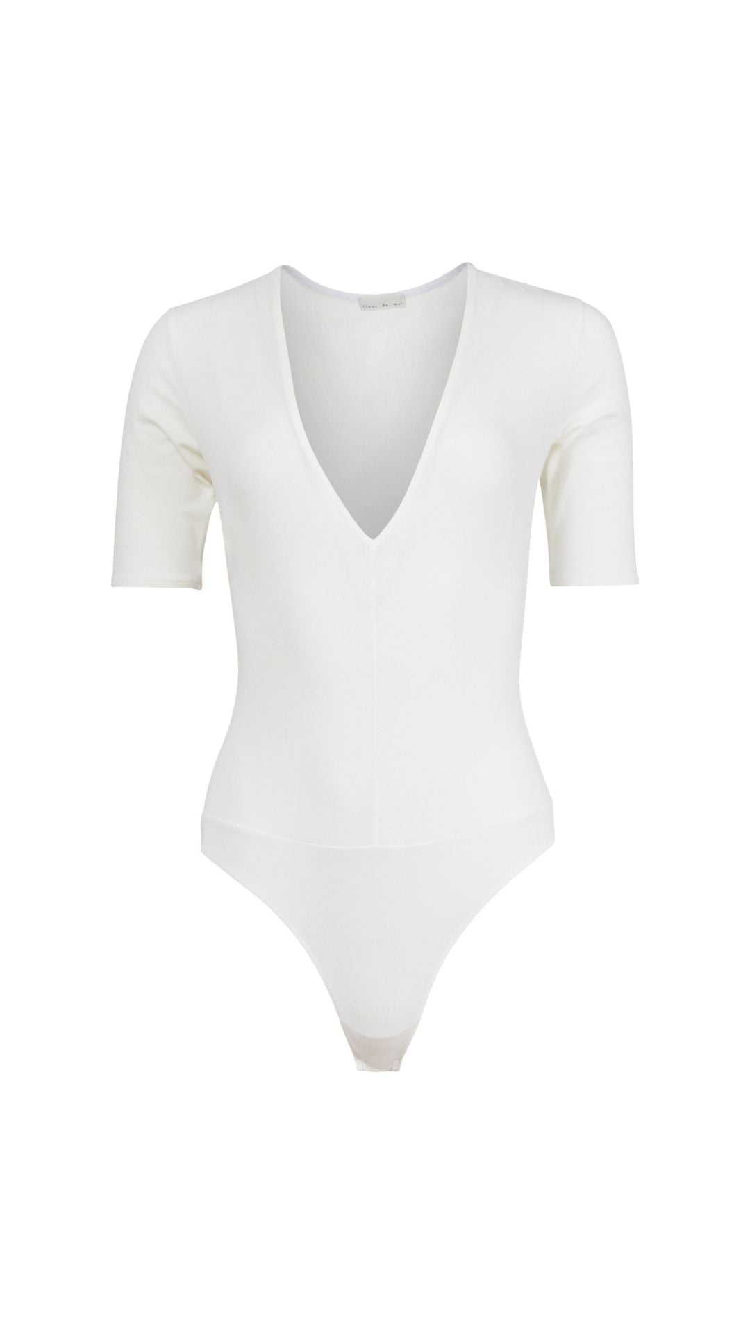 Organic Cotton Deep V Bodysuit - Fleur Du Mal