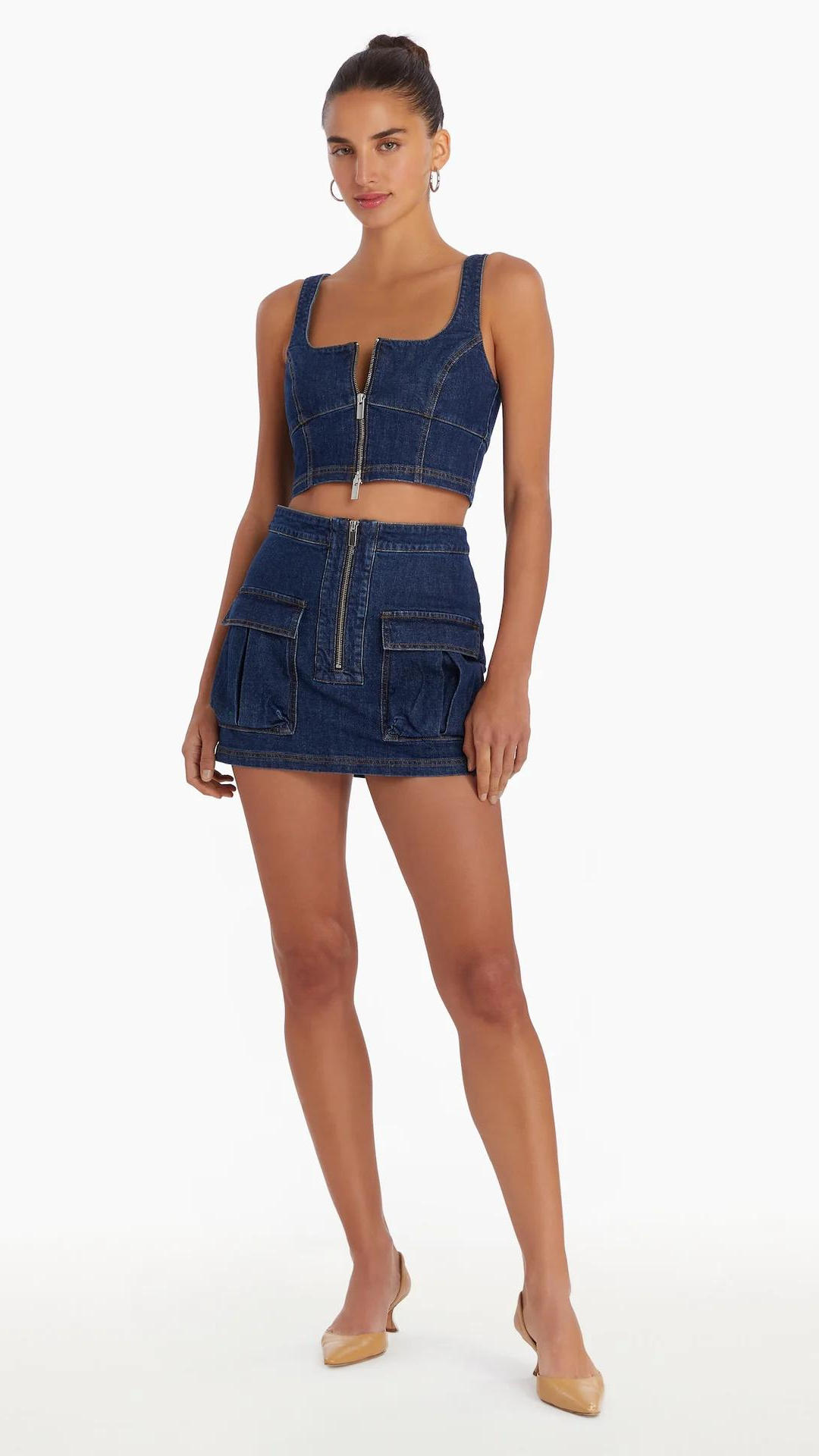 Gage Denim Skort - Amanda Uprichard