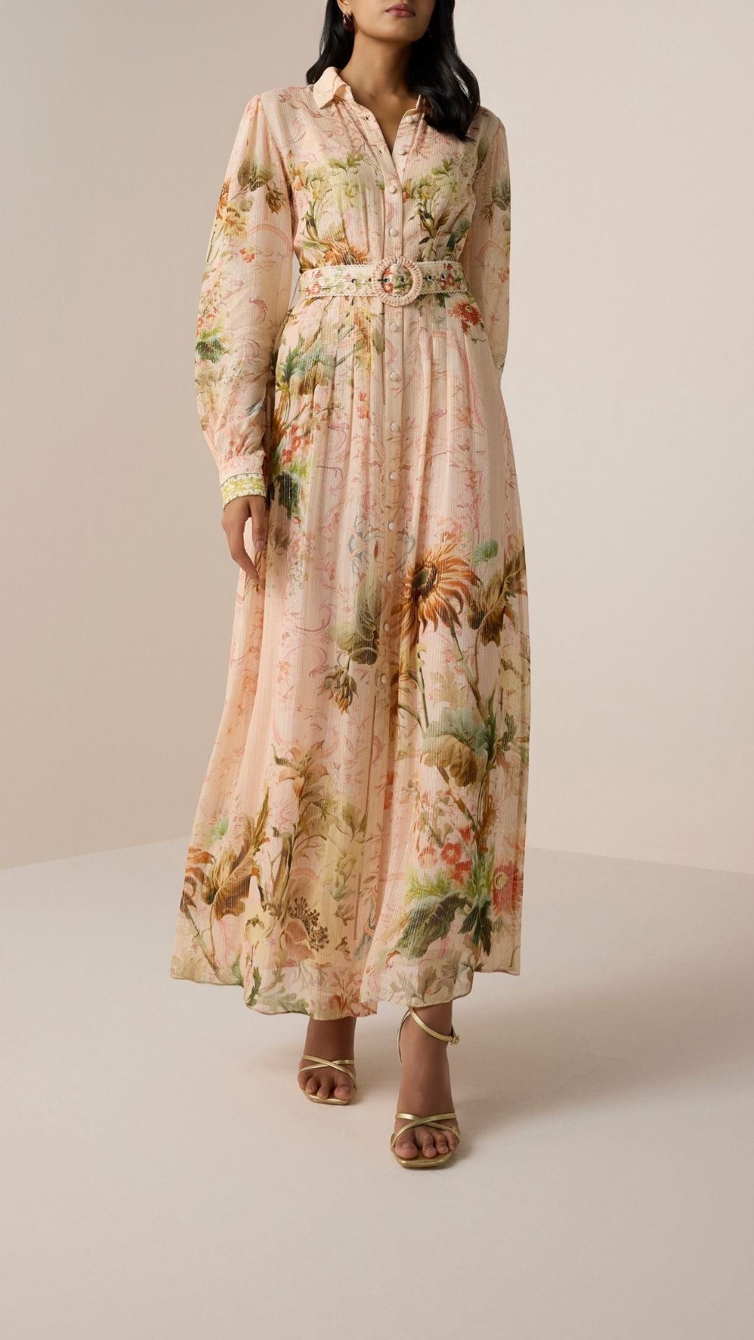 Shirt Dress w/ Buckle and Belt