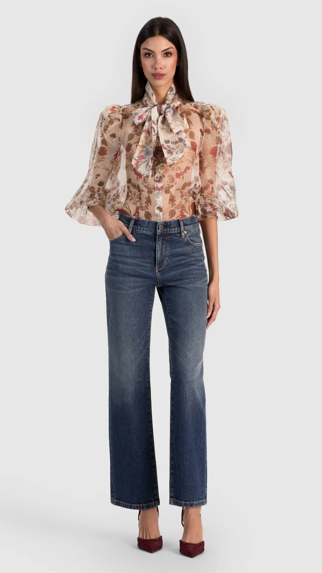 Brentley Tie Neck Blouse