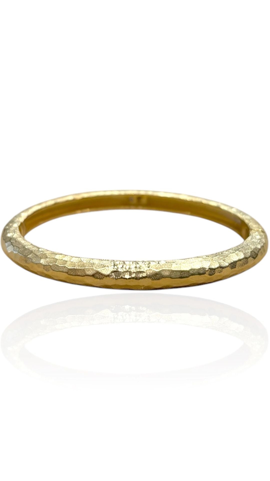 Gold Riva Hammered Riva Bangle - Tat2