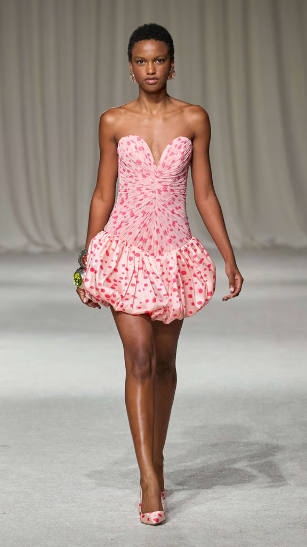 Dots Embroidered Mini Dress