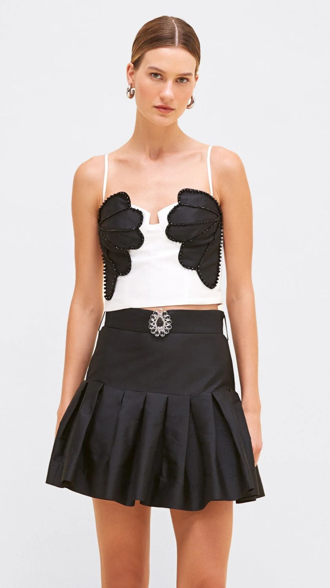 Taffeta Bloom Mini Skirt - Patbo