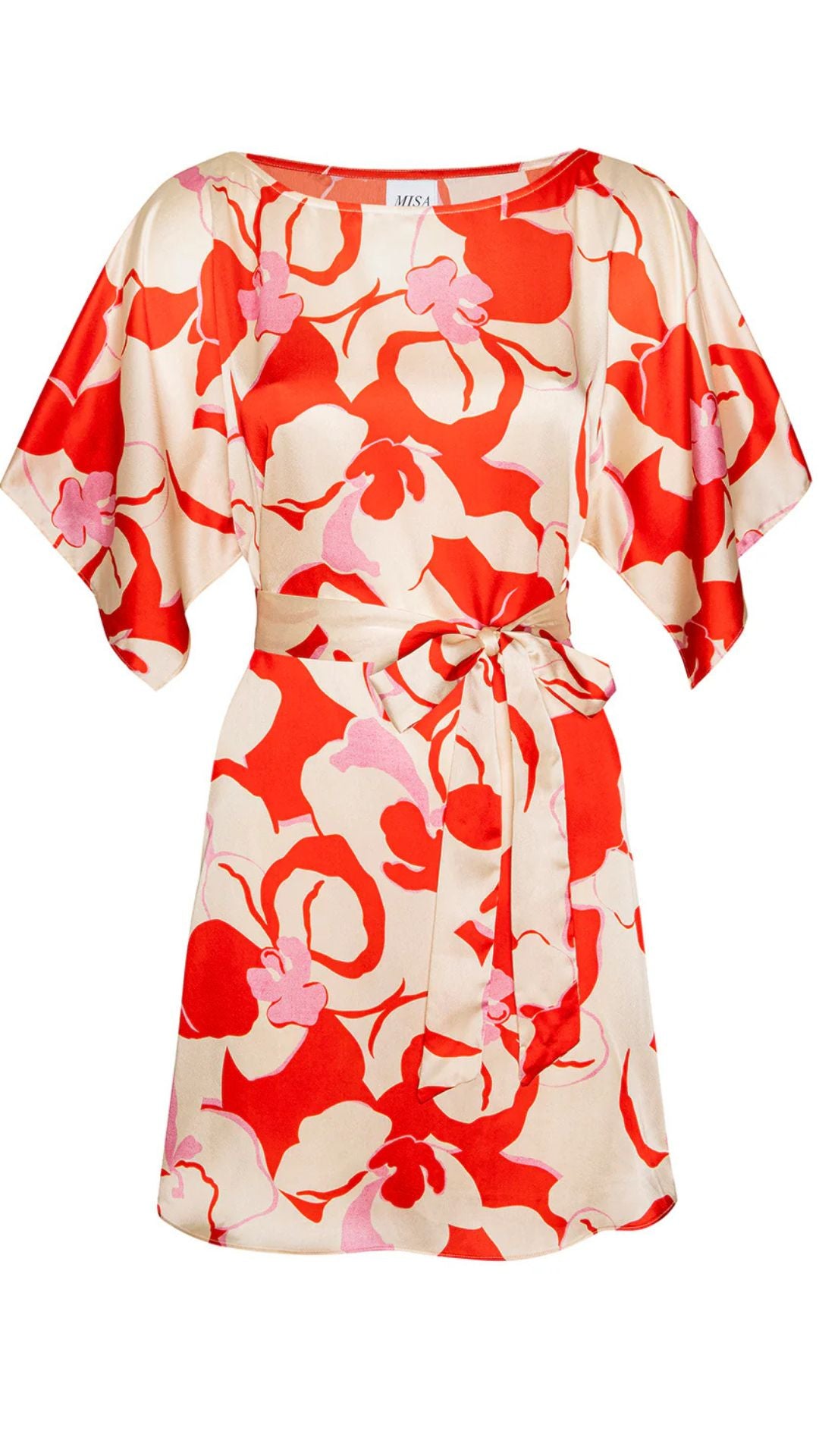 Aleka Dress - Abstract Orchid Satin - Misa