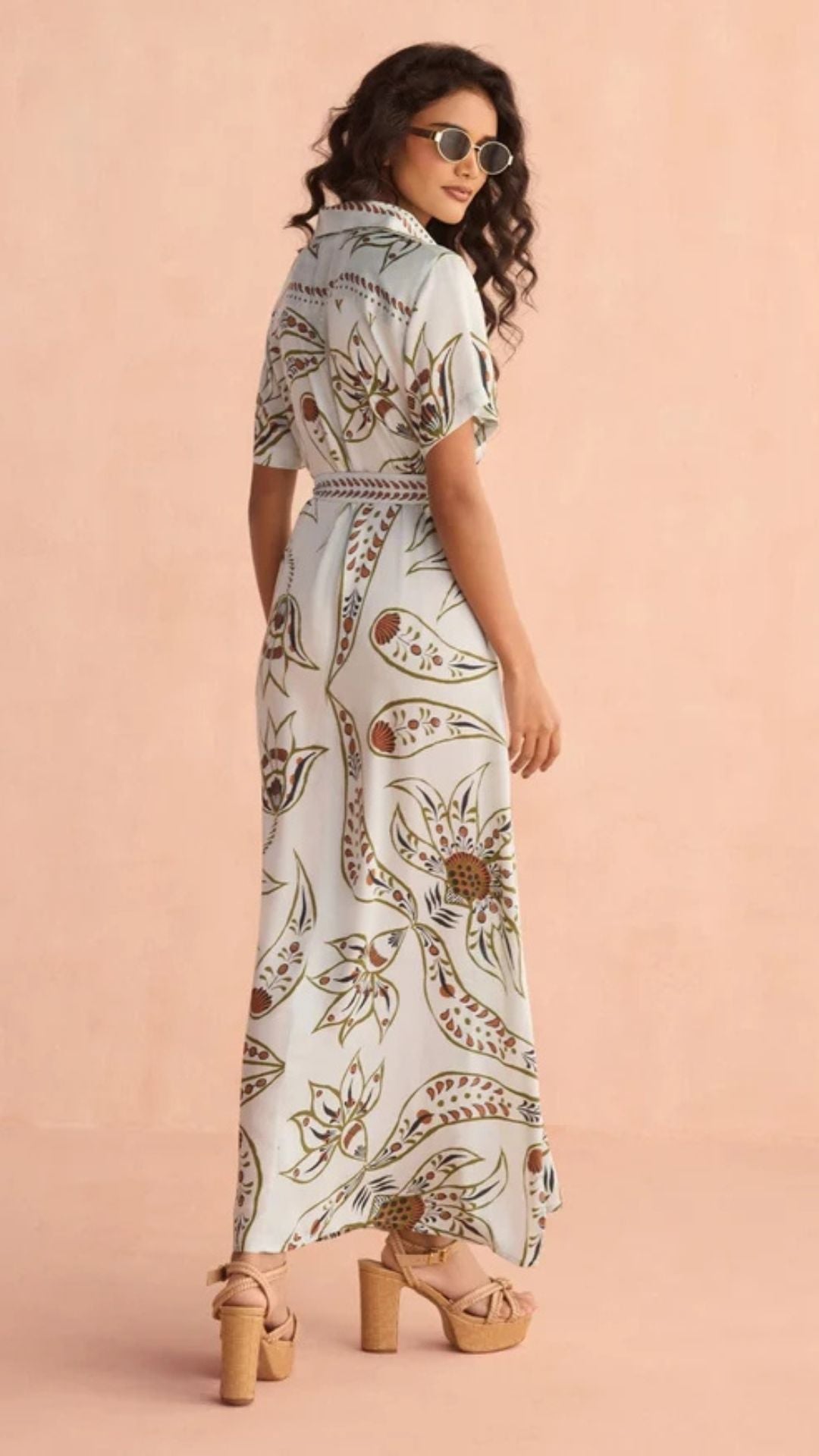 Amira Shirt Dress Diya Powder - Omika