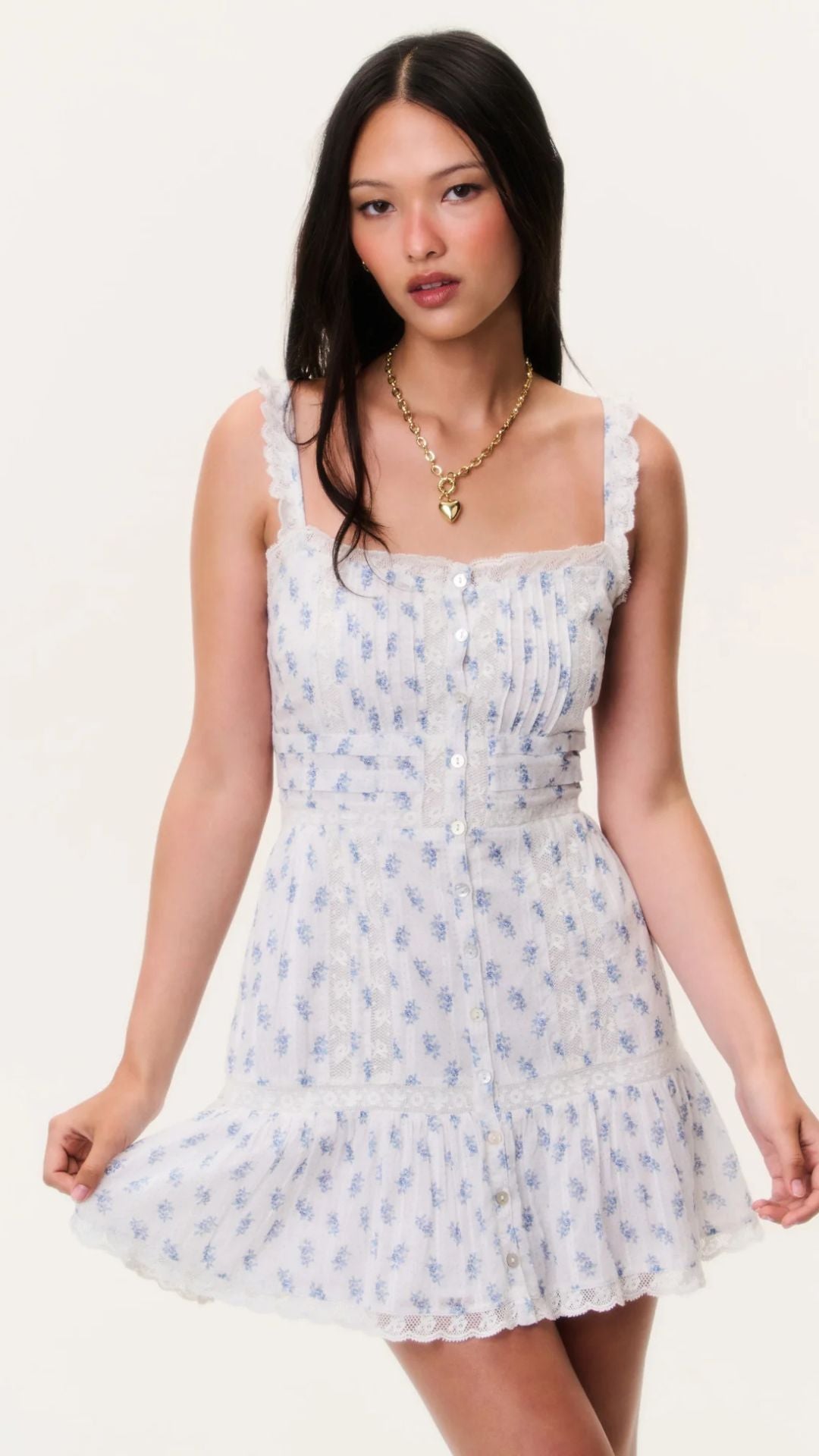 Andela Indigo Cloud Mini Dress - LoveShackFancy