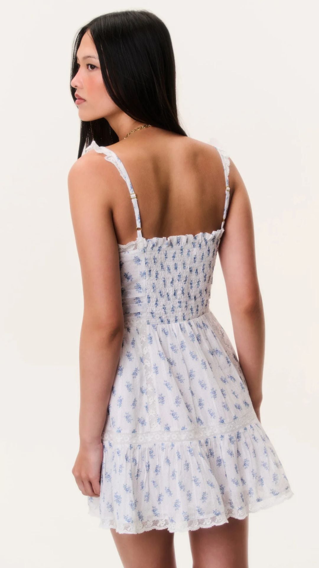 Andela Indigo Cloud Mini Dress - LoveShackFancy