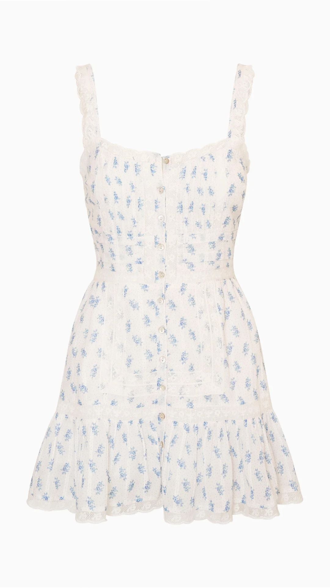 Andela Indigo Cloud Mini Dress - LoveShackFancy