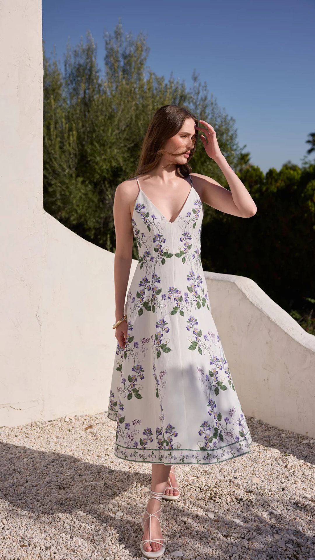 Anya Midi Dress Ivory - Hemant and Nandita
