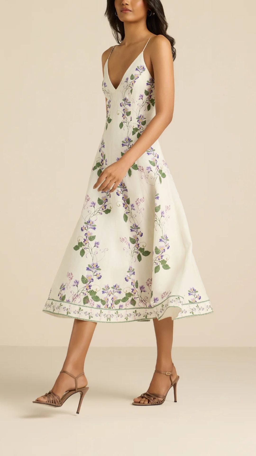 Anya Midi Dress Ivory - Hemant and Nandita