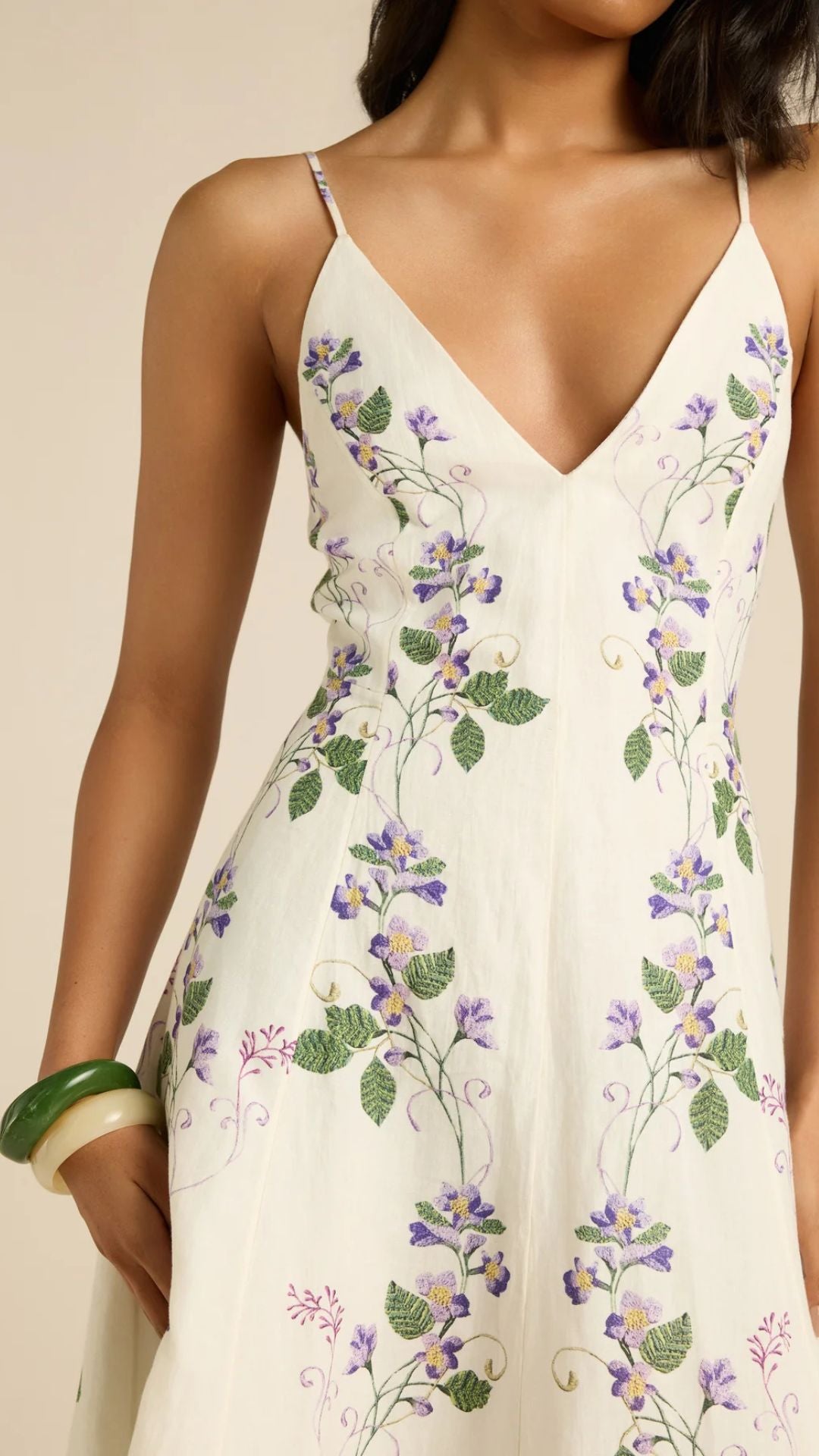 Anya Midi Dress Ivory - Hemant and Nandita