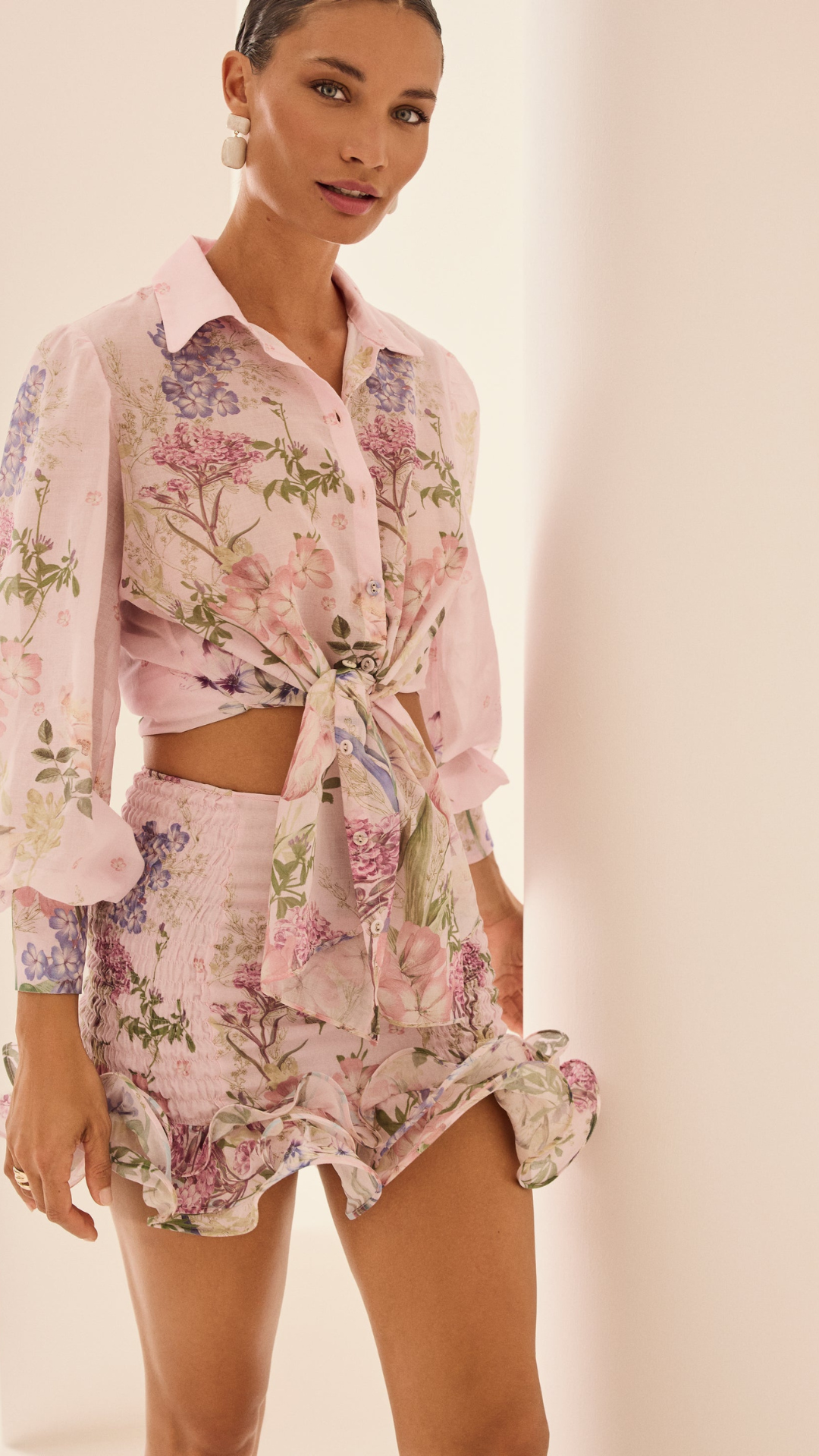 Aster Blouse in Pink Botanic - Charo Ruiz