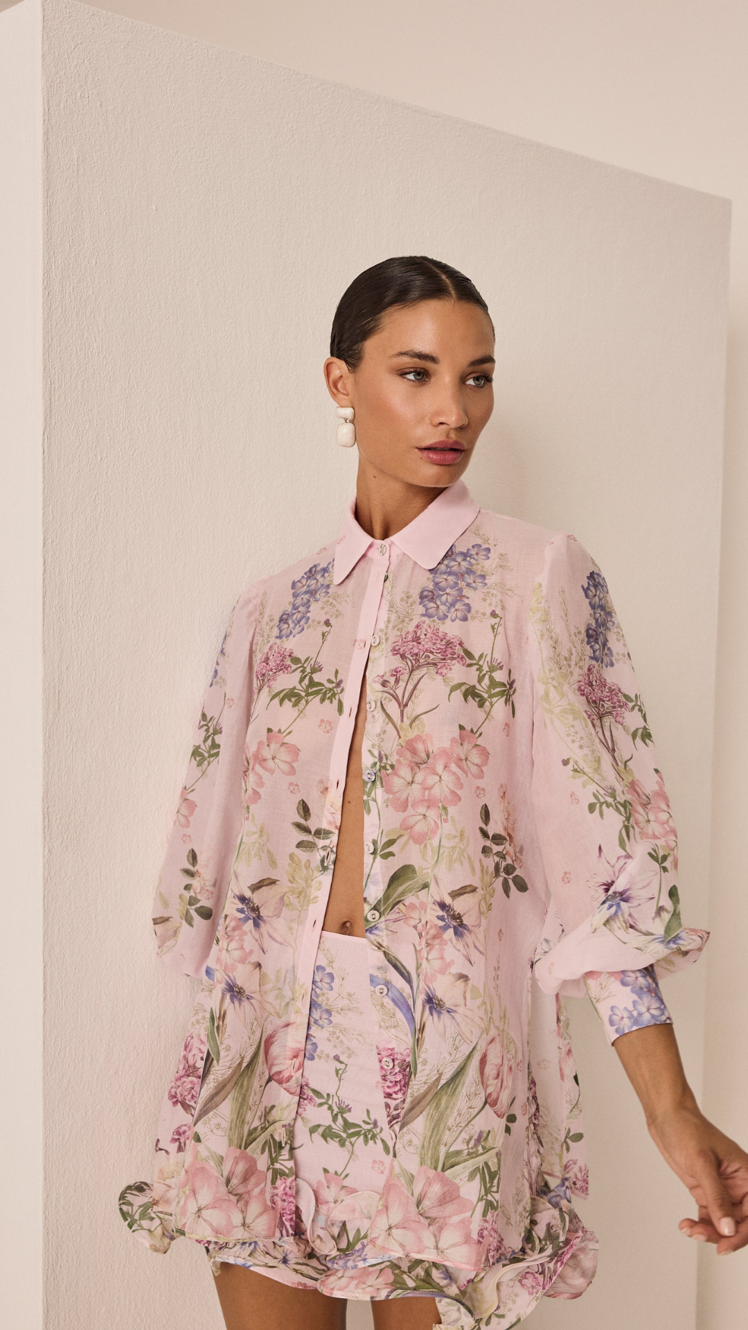 Aster Blouse in Pink Botanic - Charo Ruiz