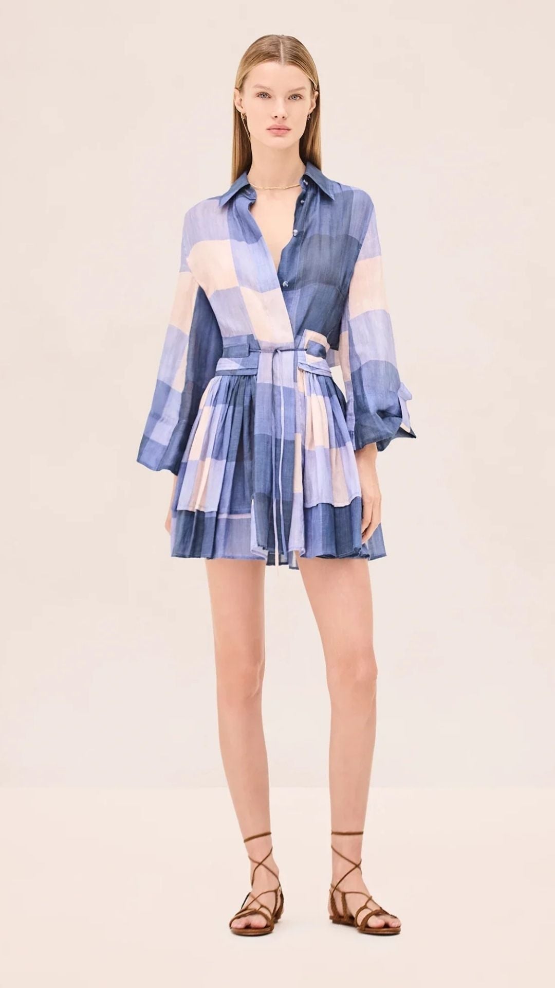 Aviv Ramie Dress Navy - Alexis