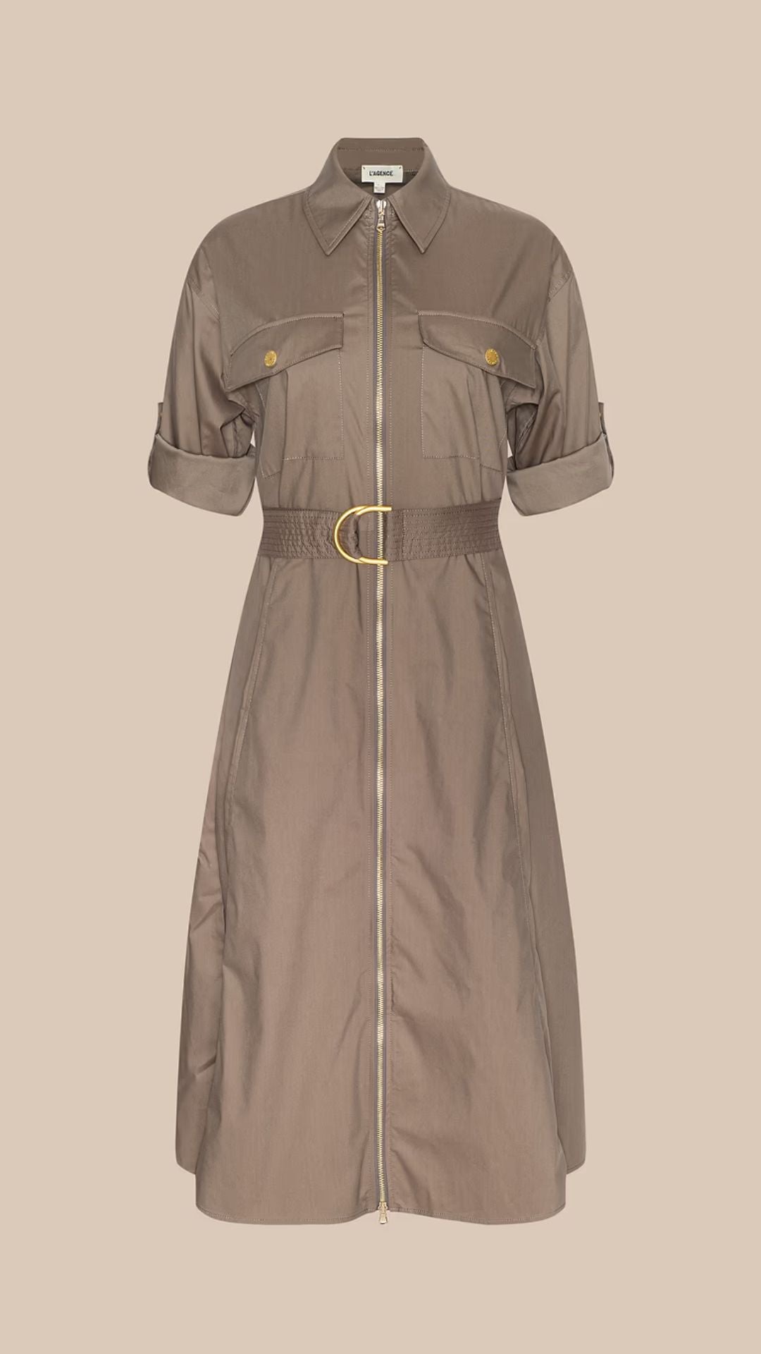 Callen Shirt Dress Cardamon - L'Agence