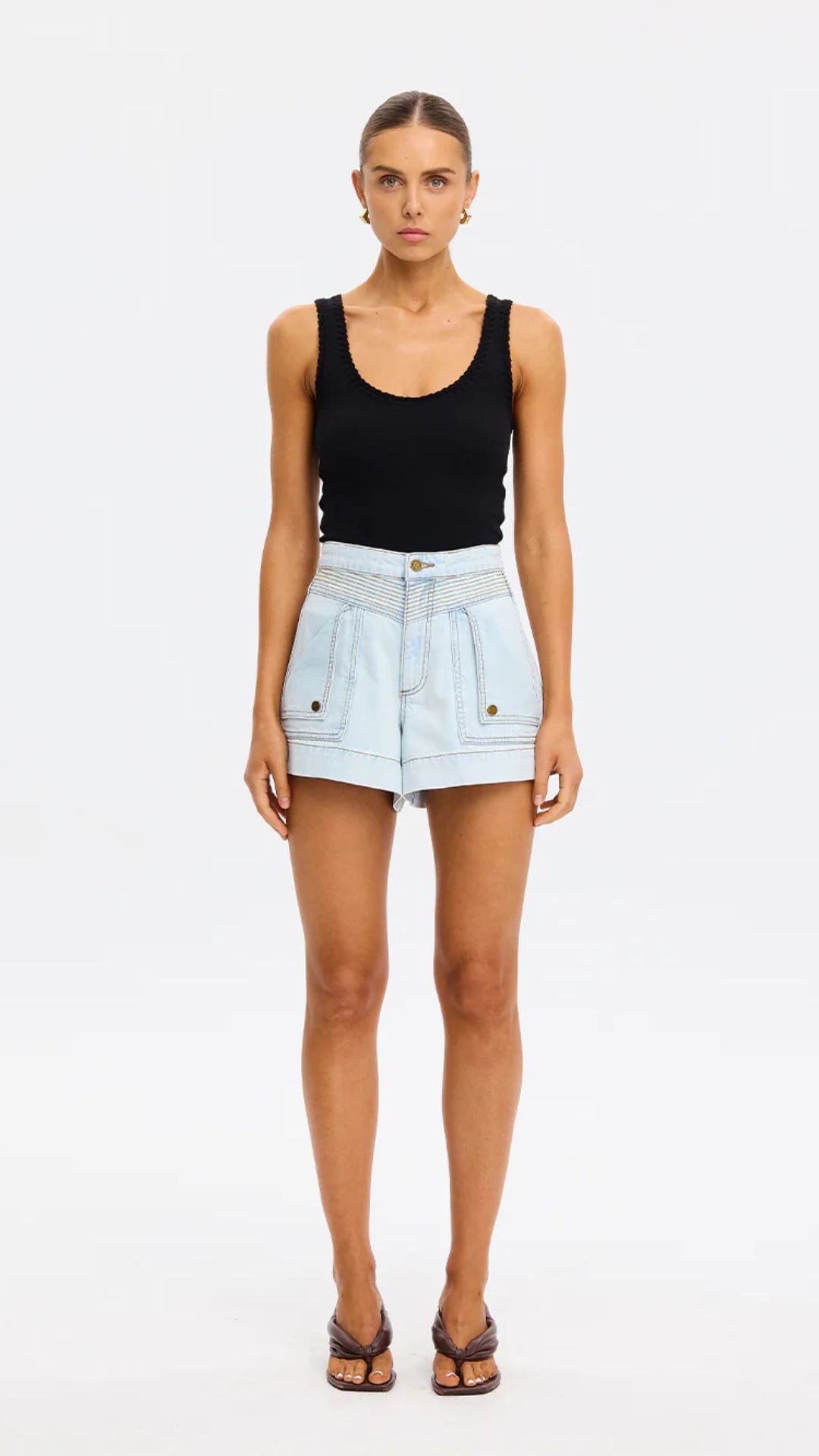 Celene Denim Short - Pale Blue - Kivari
