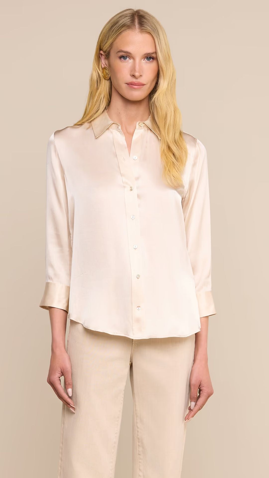 Dani Silk Blouse Champagne - L'Agence