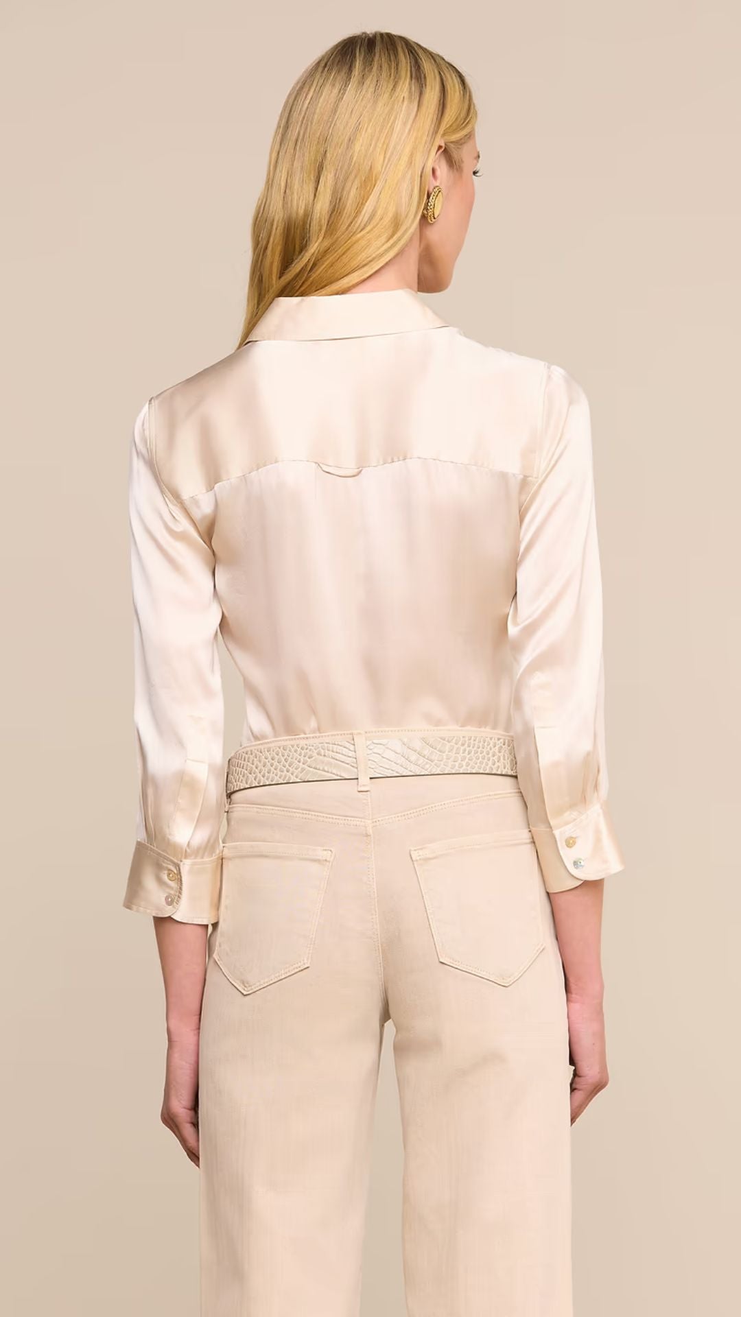 Dani Silk Blouse Champagne - L'Agence