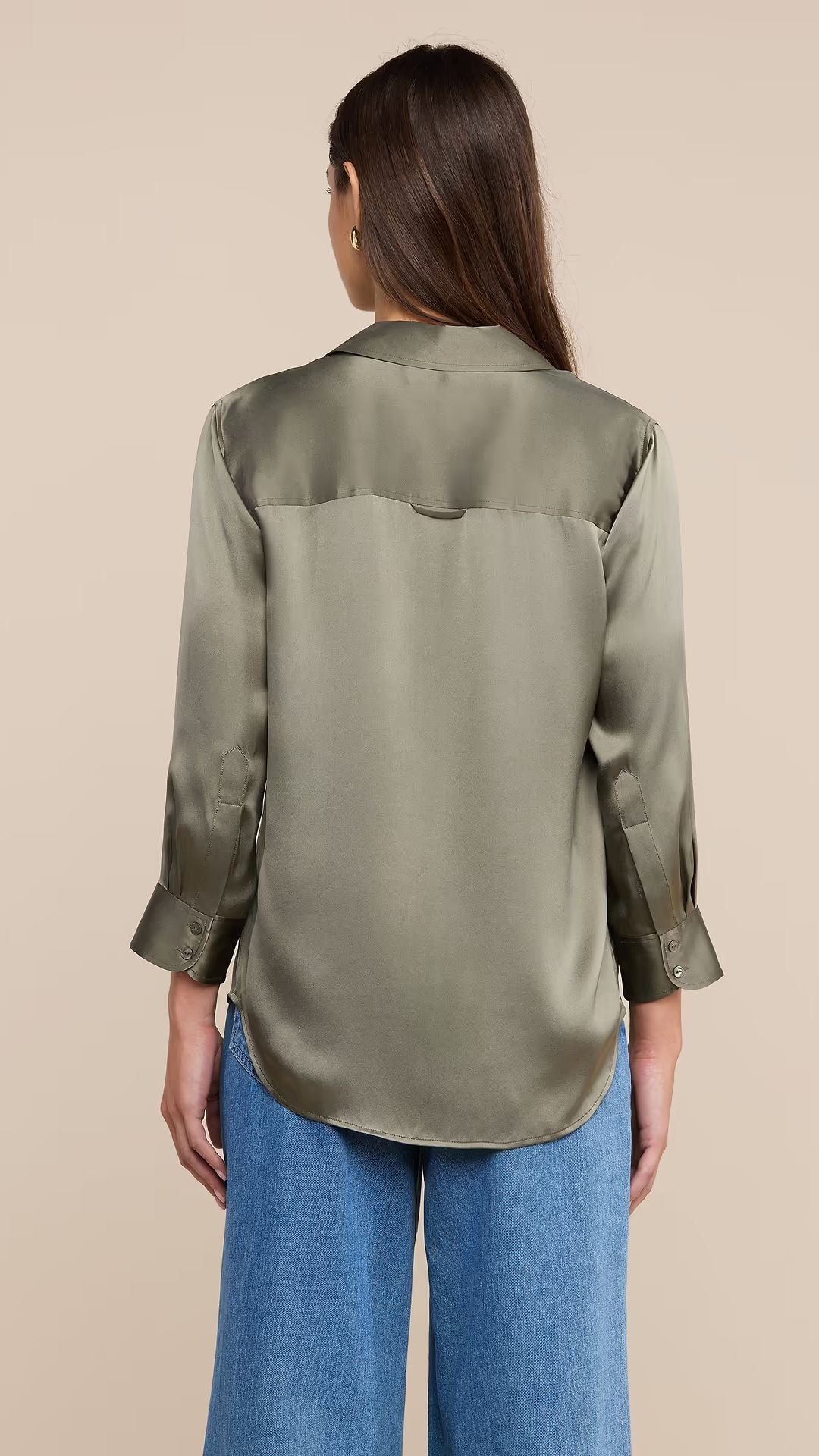Dani Silk Blouse Smokey Olive - L'Agence