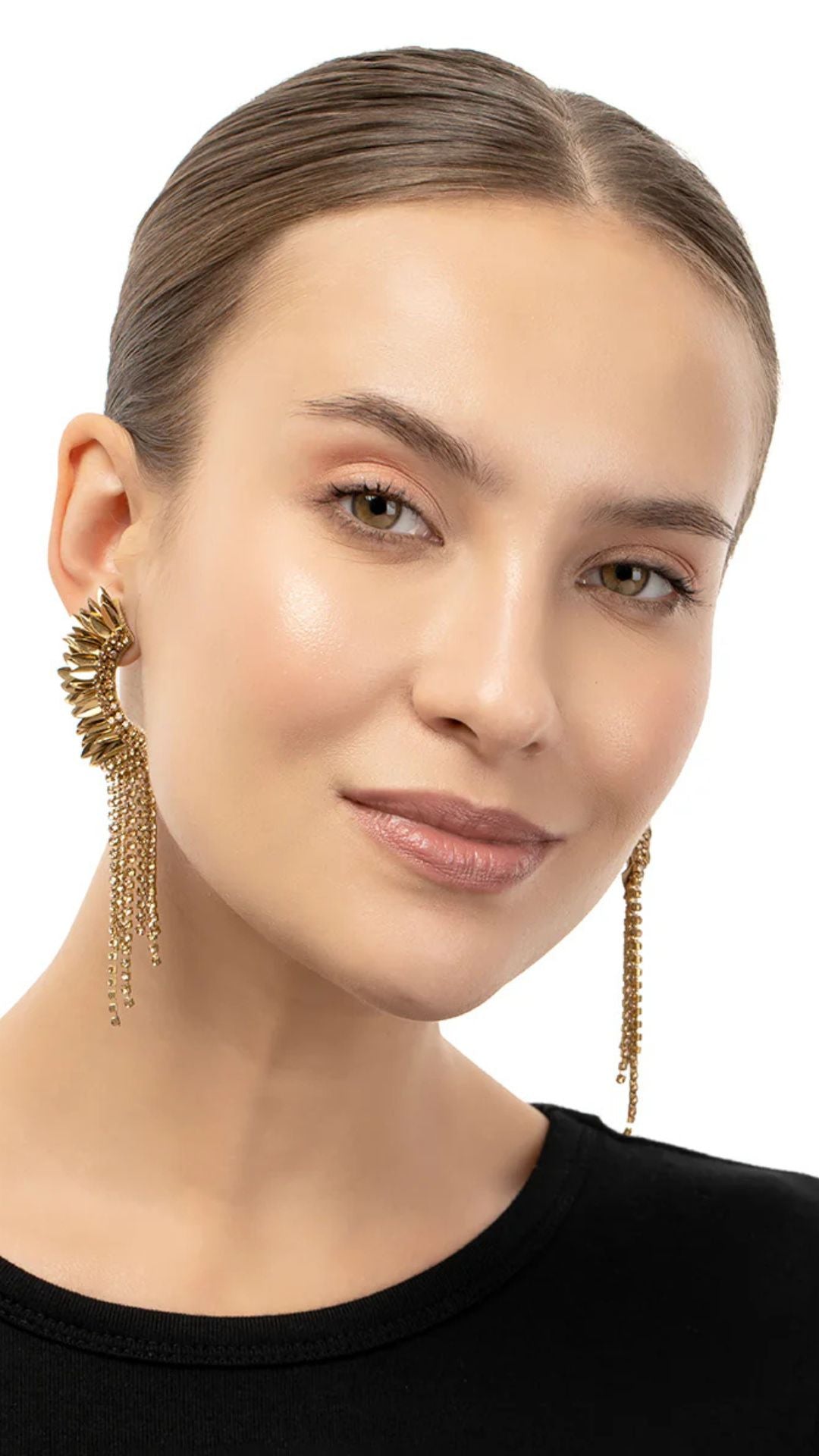 Estella Earrings Gold - Deepa Gurnani