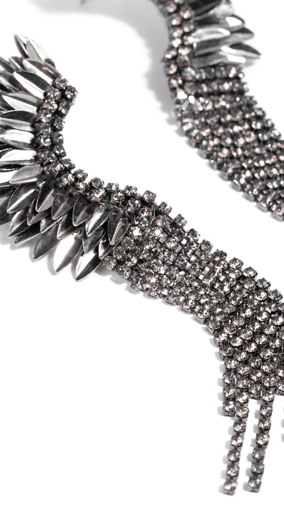 Estella Earrings Gunmetal - Deepa Gurnani