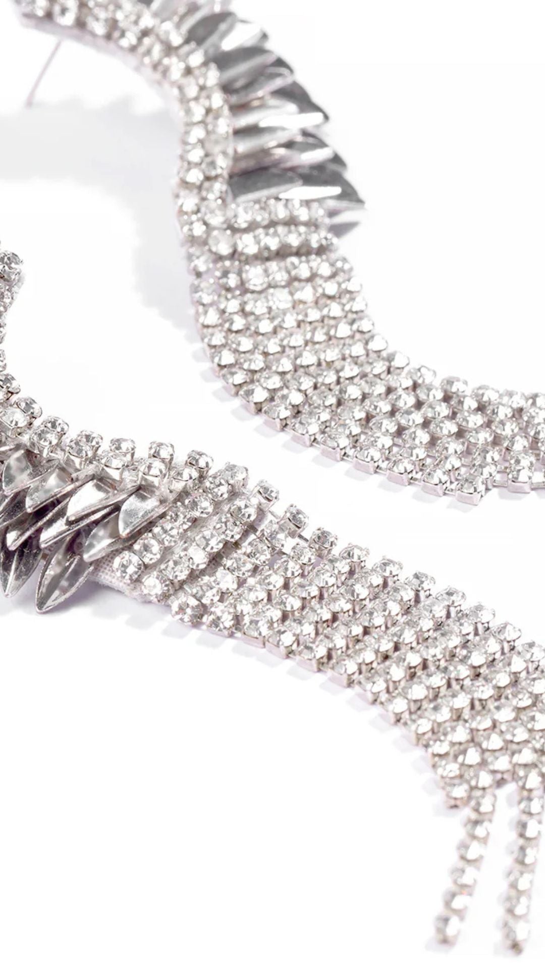 Estella Earrings Silver - Deepa Gurnani