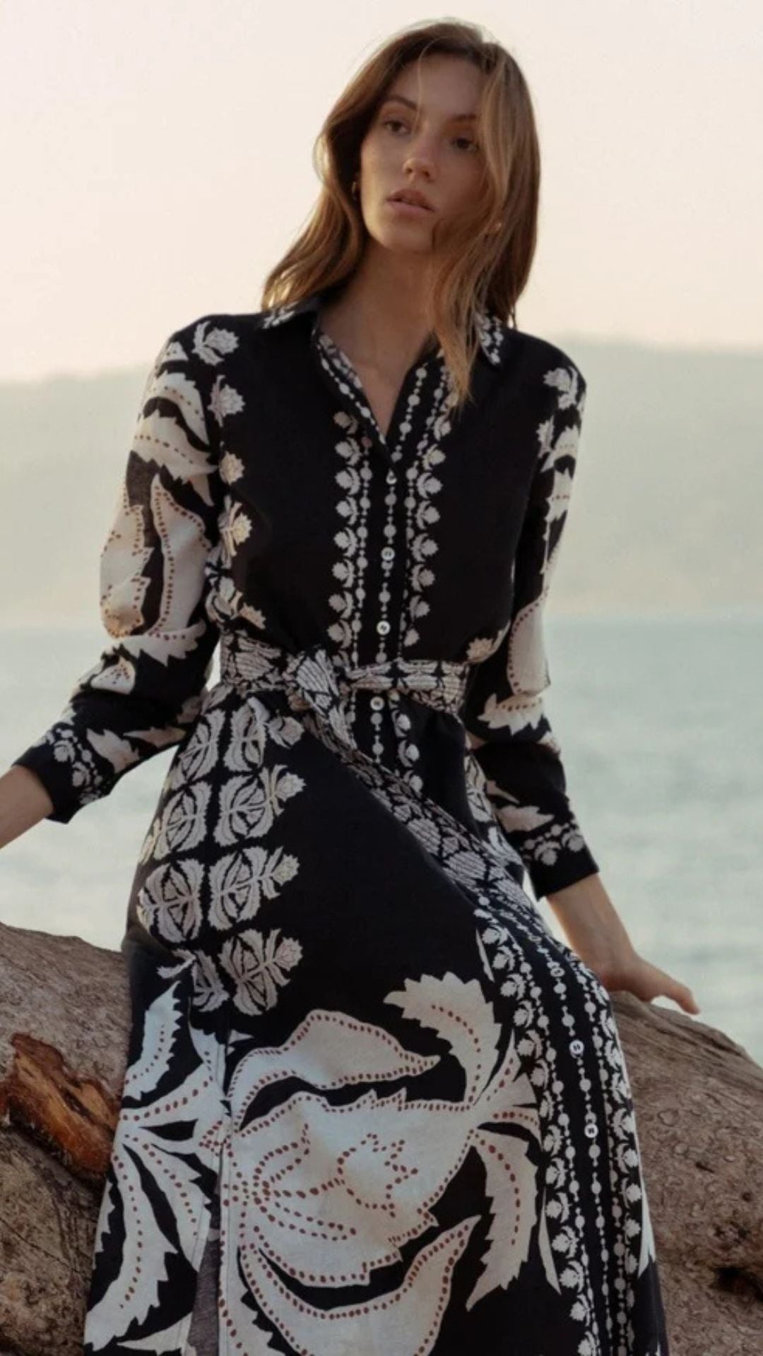 Emma Shirt Dress Nikita Oyster - Omika