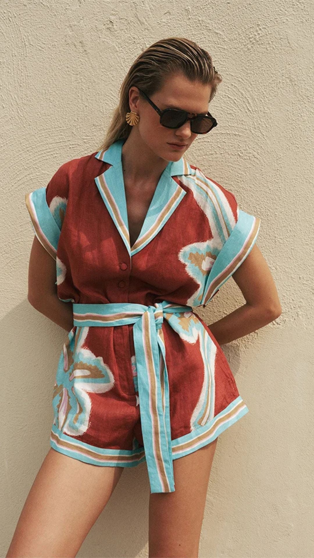 Enzo Playsuit Maroon - Kivari