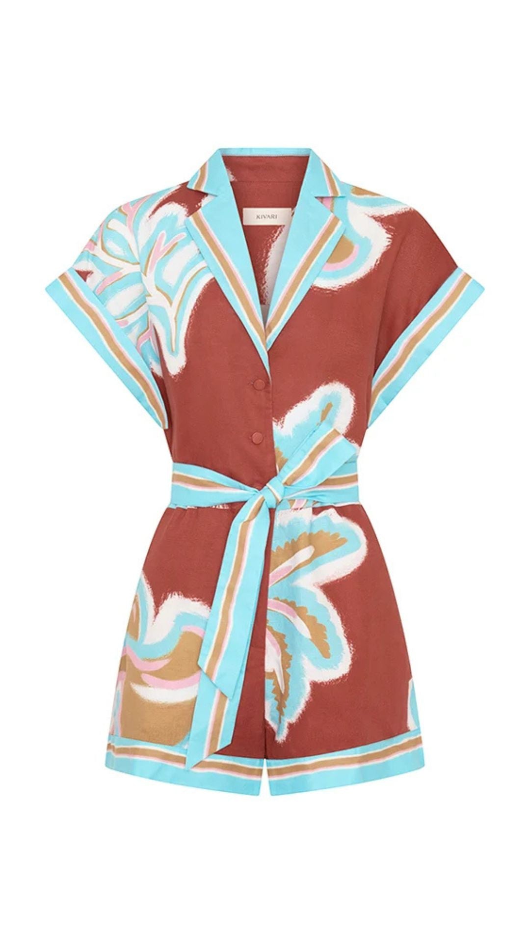Enzo Playsuit Maroon - Kivari