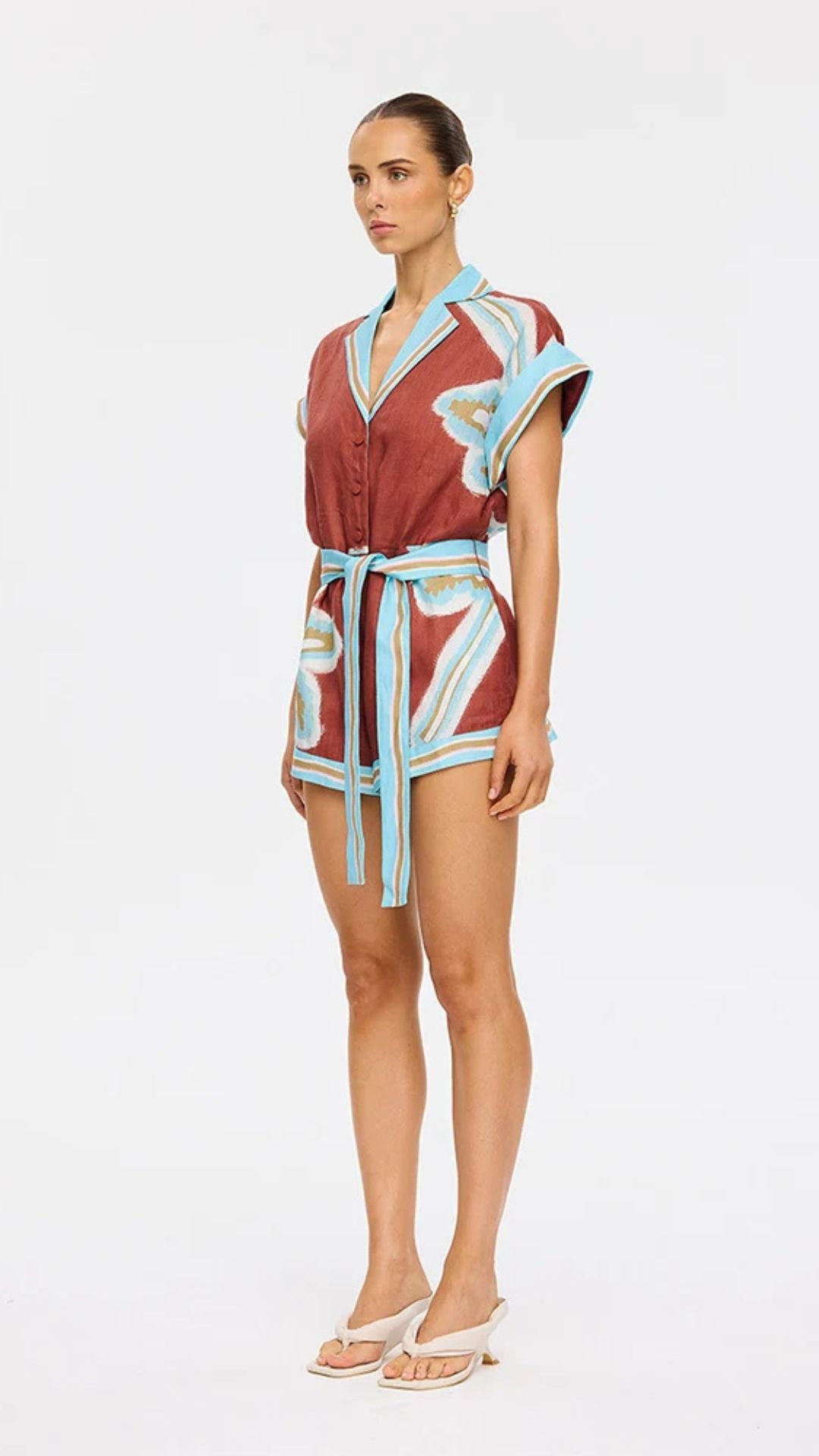 Enzo Playsuit Maroon - Kivari