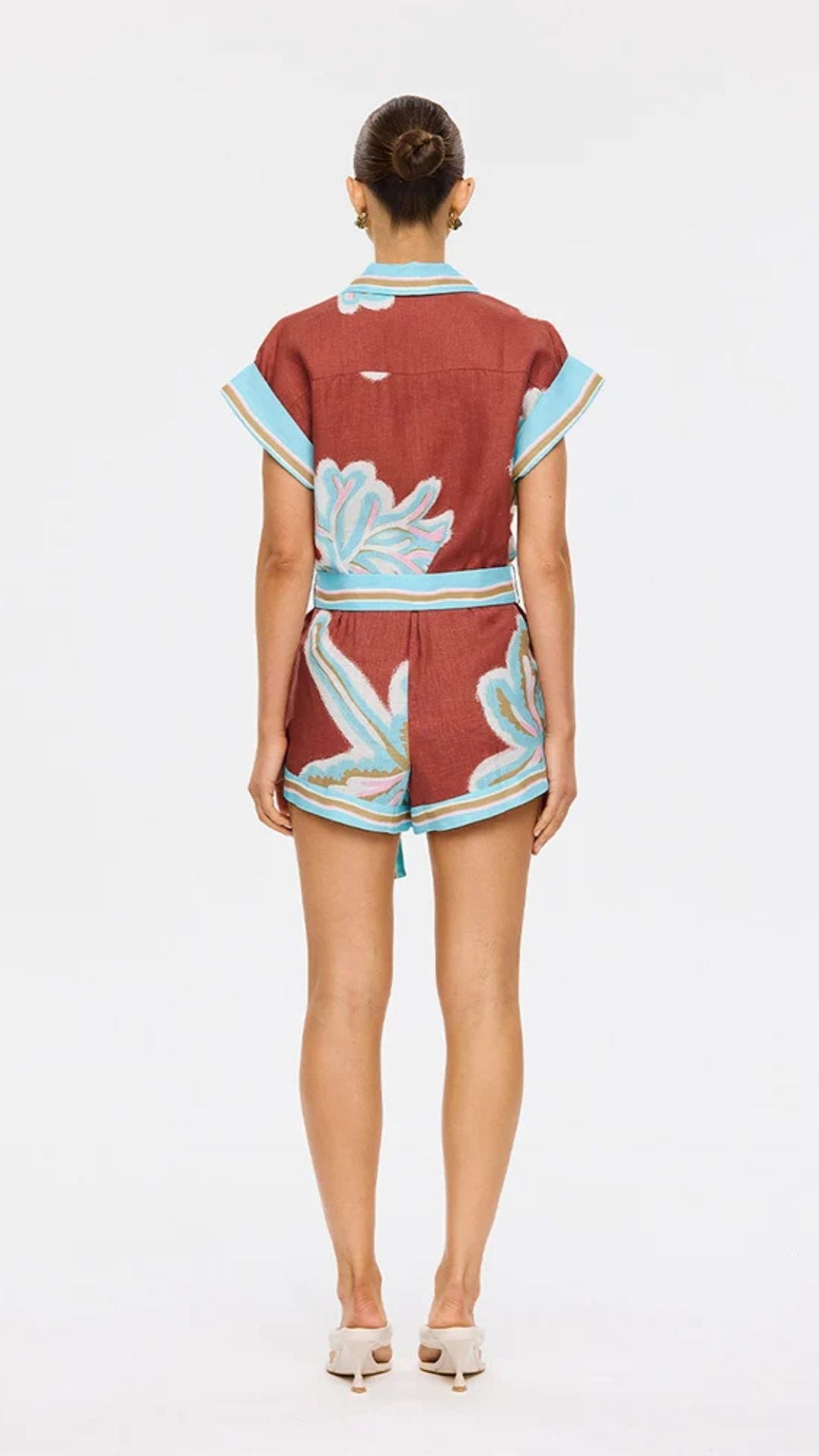 Enzo Playsuit Maroon - Kivari