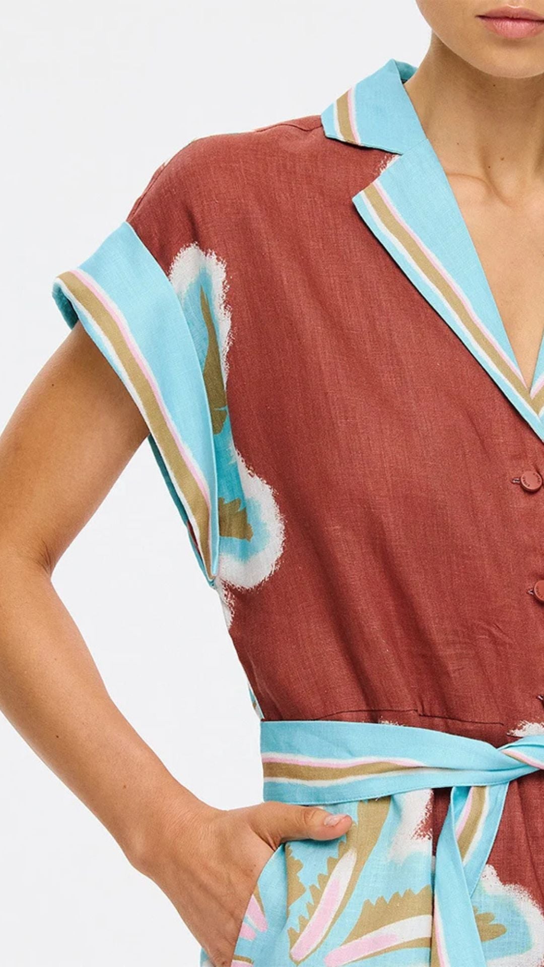 Enzo Playsuit Maroon - Kivari
