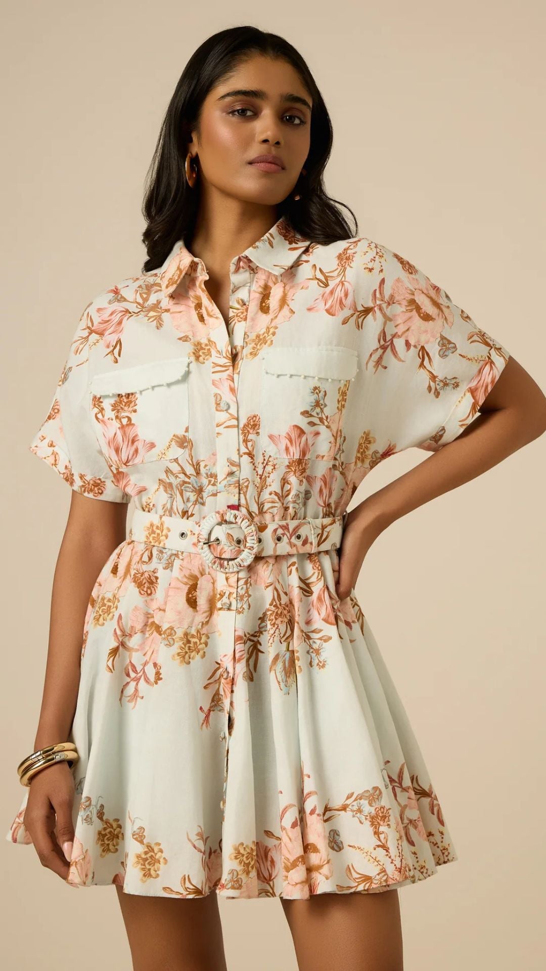 Ezra Buckle Short Dress - Hemant and Nandita