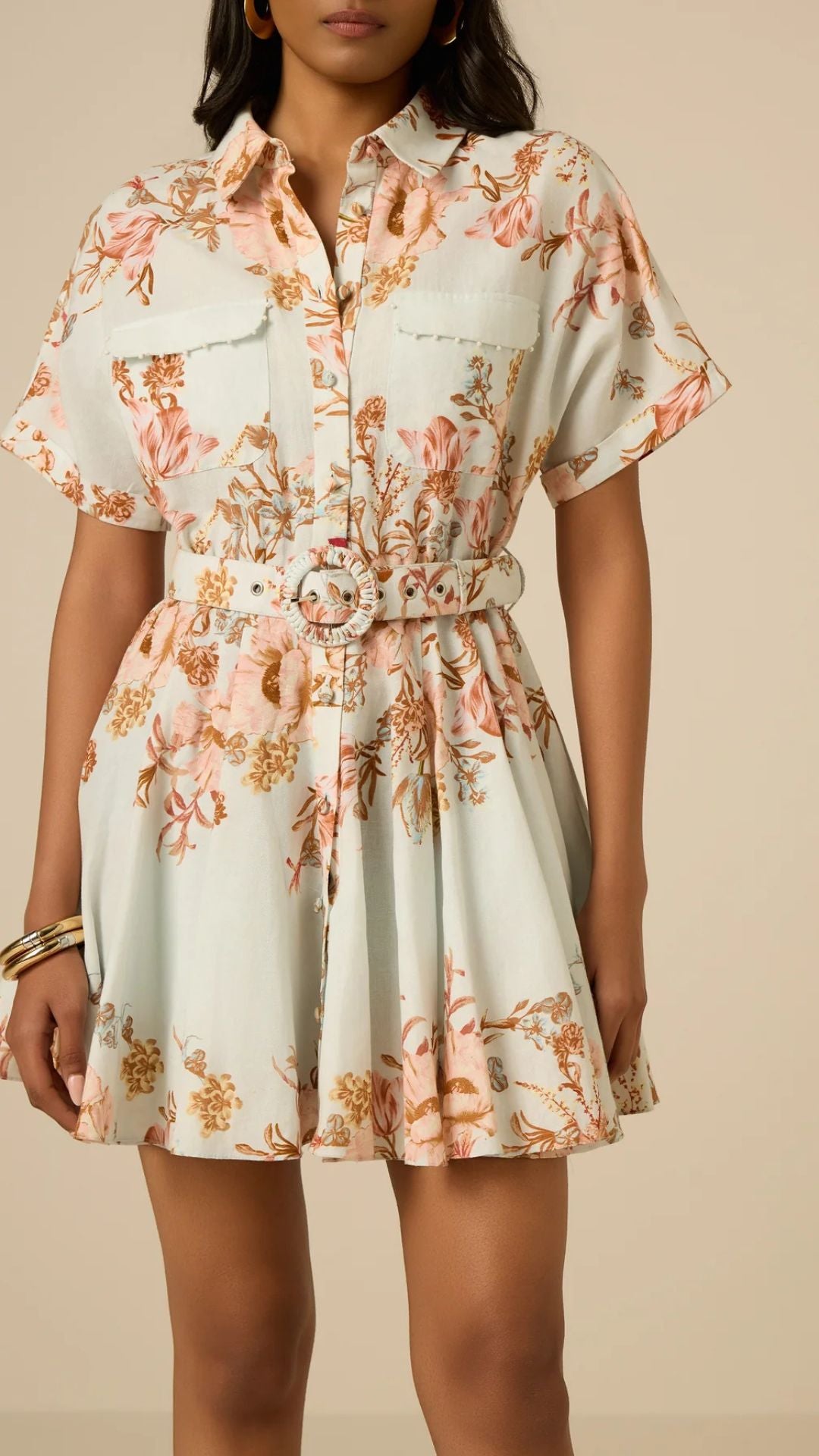 Ezra Buckle Short Dress - Hemant and Nandita