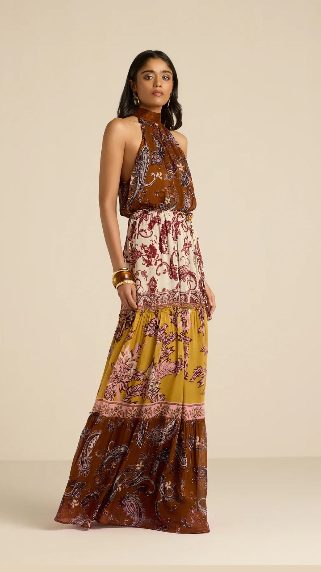 Faria Halter Maxi Dress - Hemant and Nandita