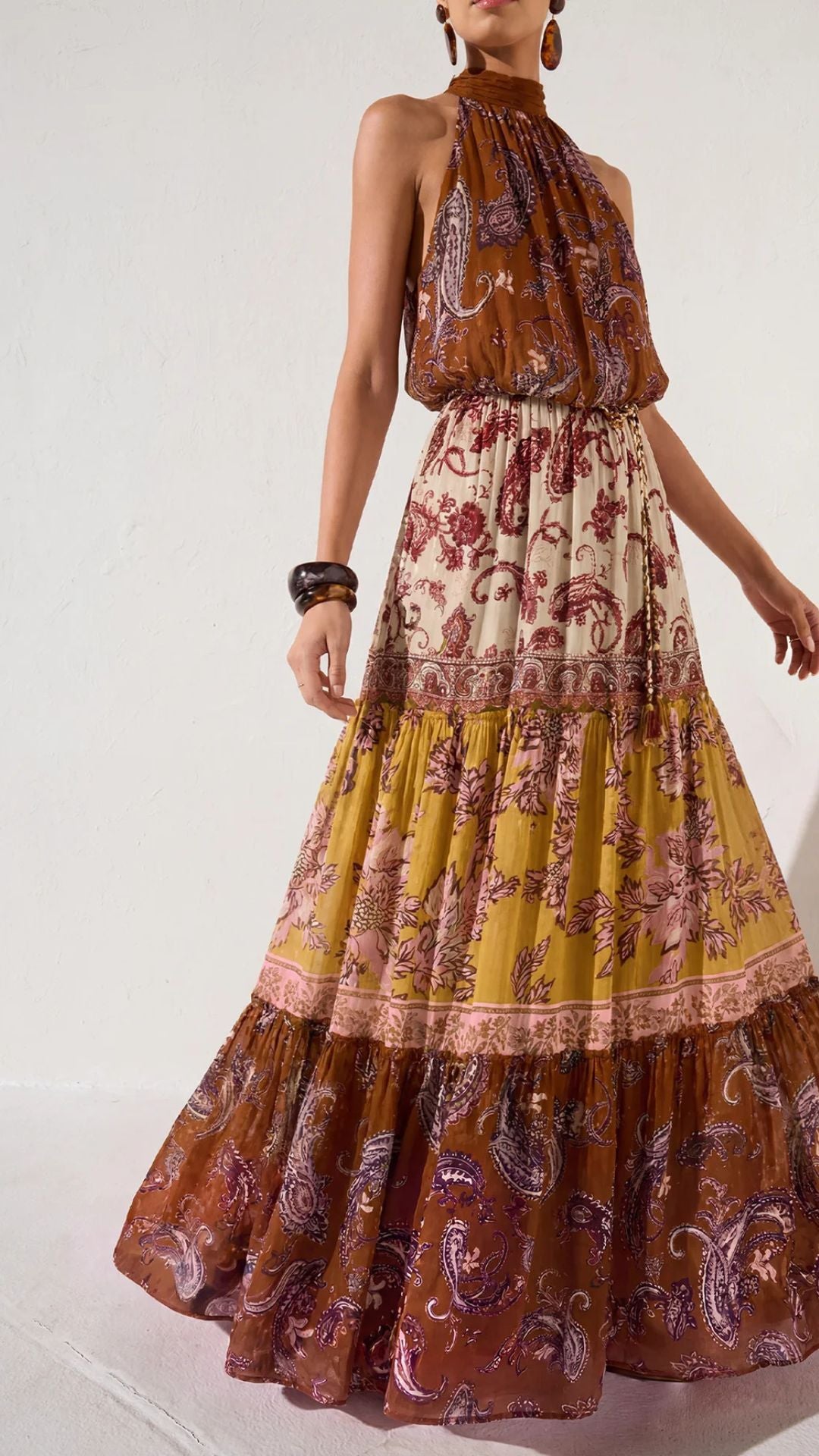 Faria Halter Maxi Dress - Hemant and Nandita