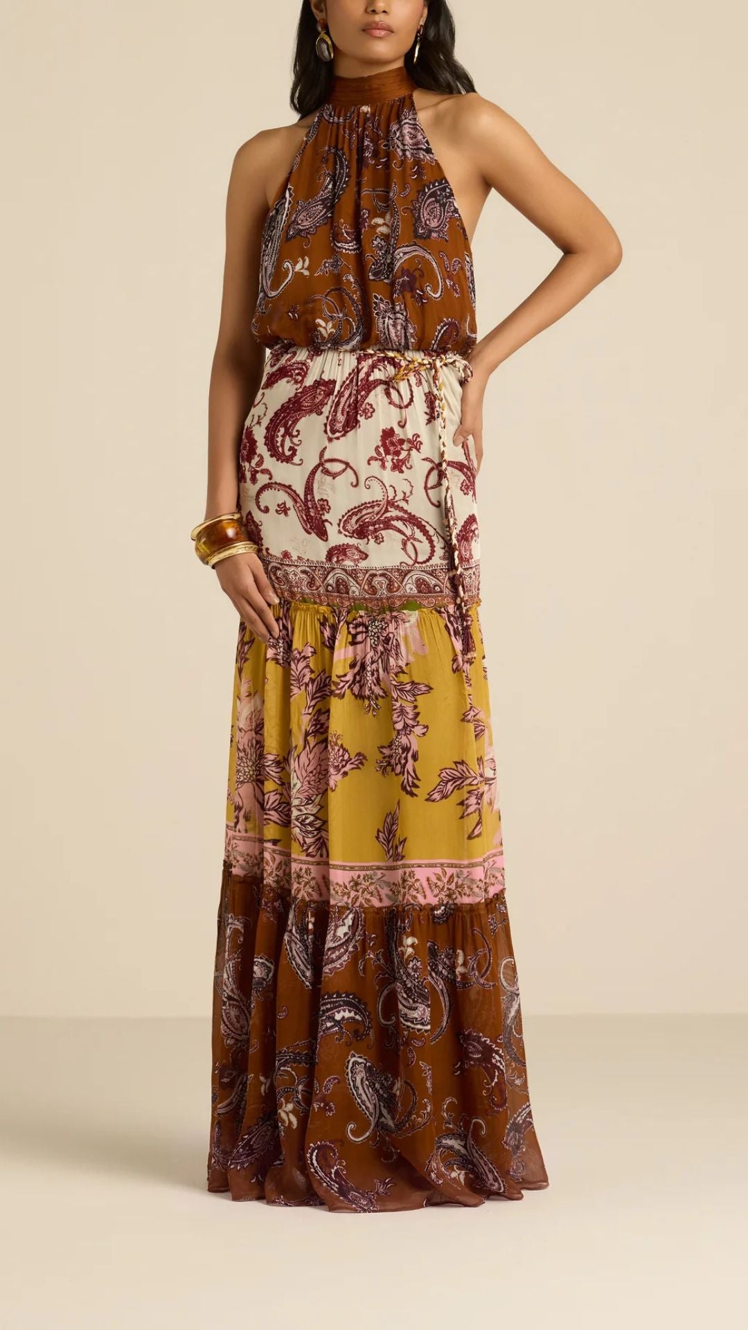 Faria Halter Maxi Dress - Hemant and Nandita