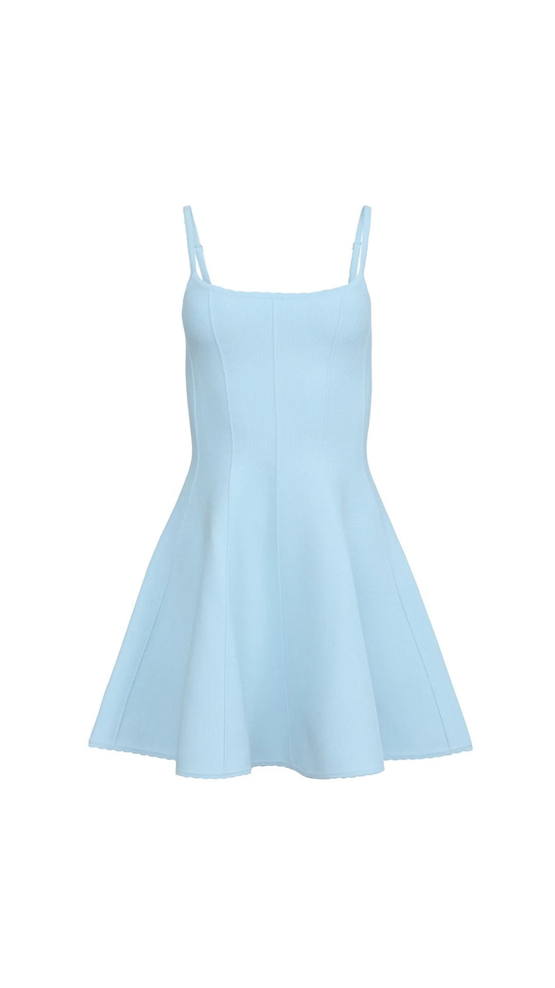Flared Corset Dress in Light Sky - Fleur Du Mal