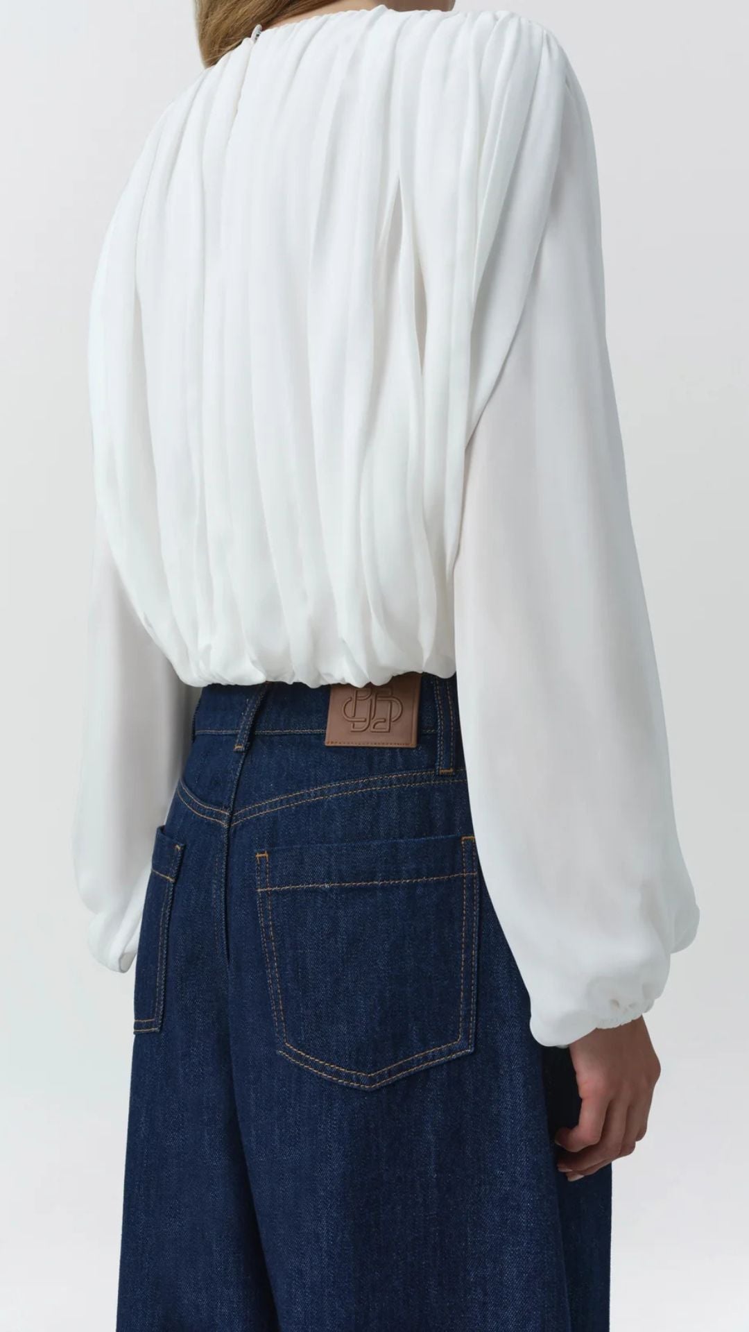 Frida Silk Georgette Top Ivory - Simkhai