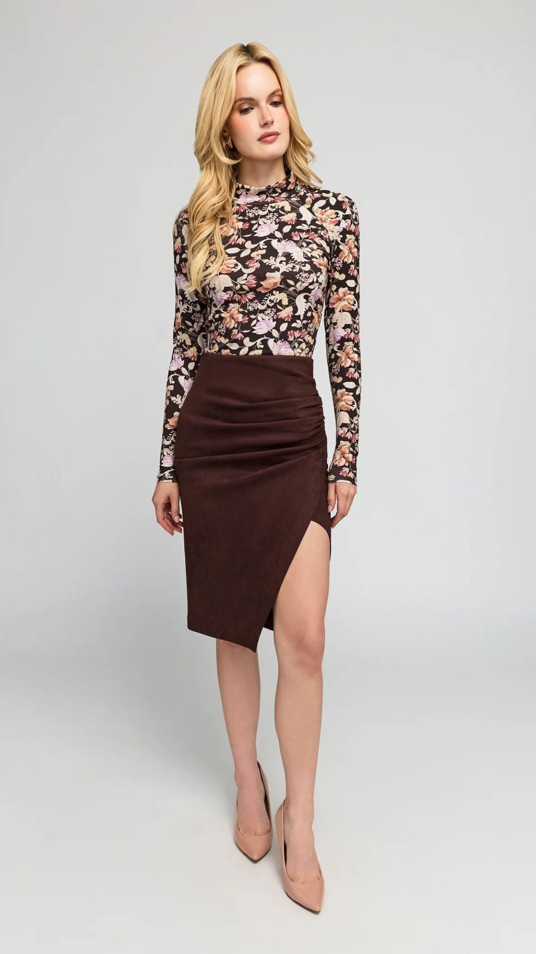 Gina Vegan Suede Skirt - Generation Love