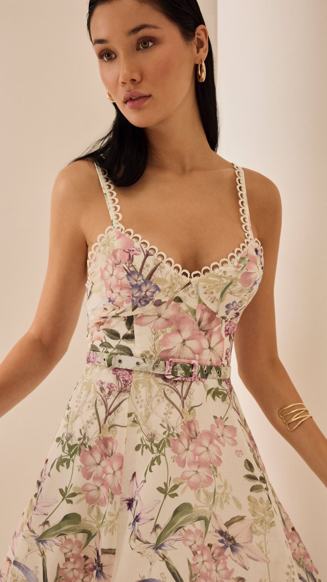 Iraso Long Dress in Cream Botanic - Charo Ruiz