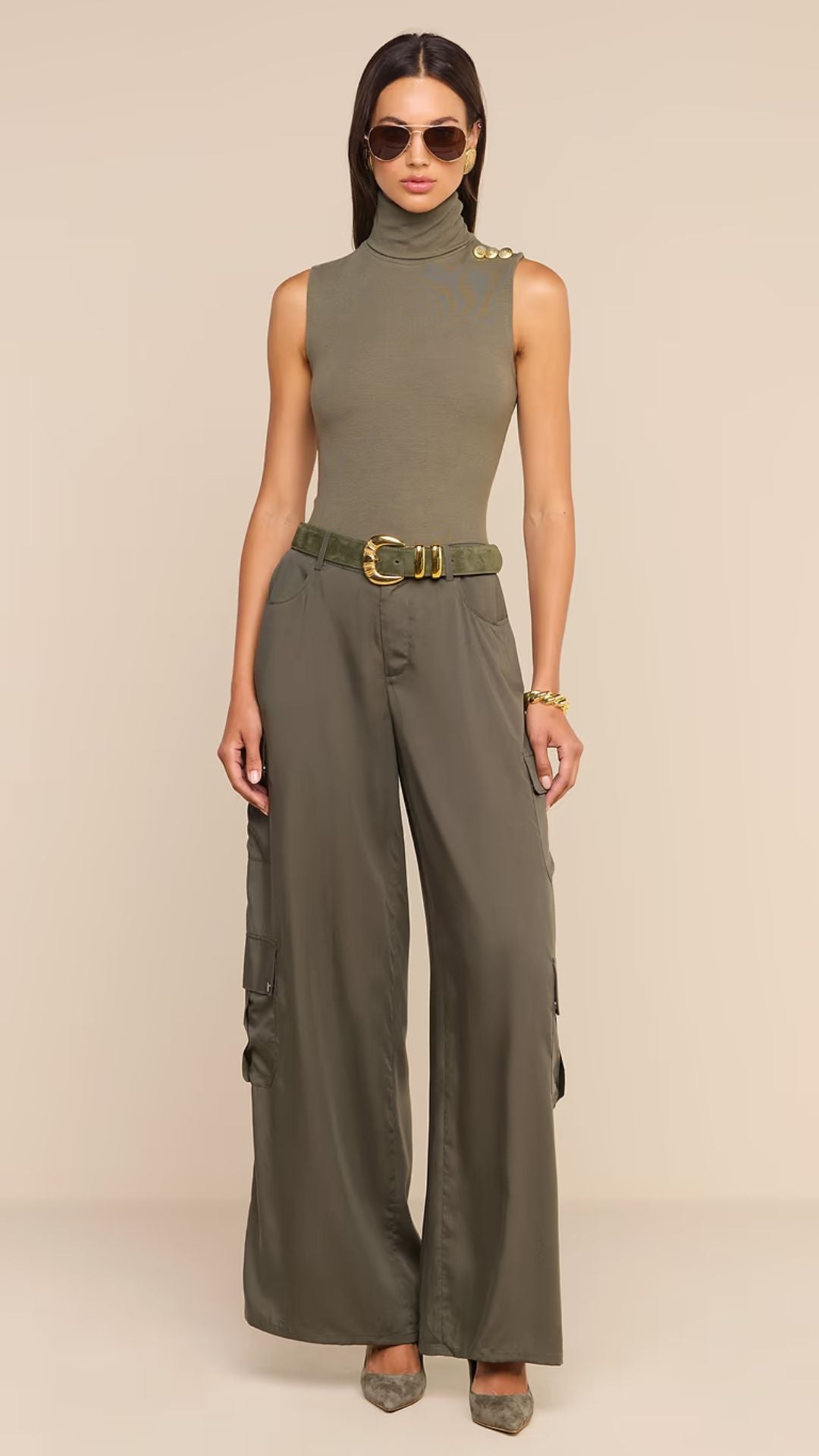 Isolde Cargo Pant Ash Olive - L'Agence