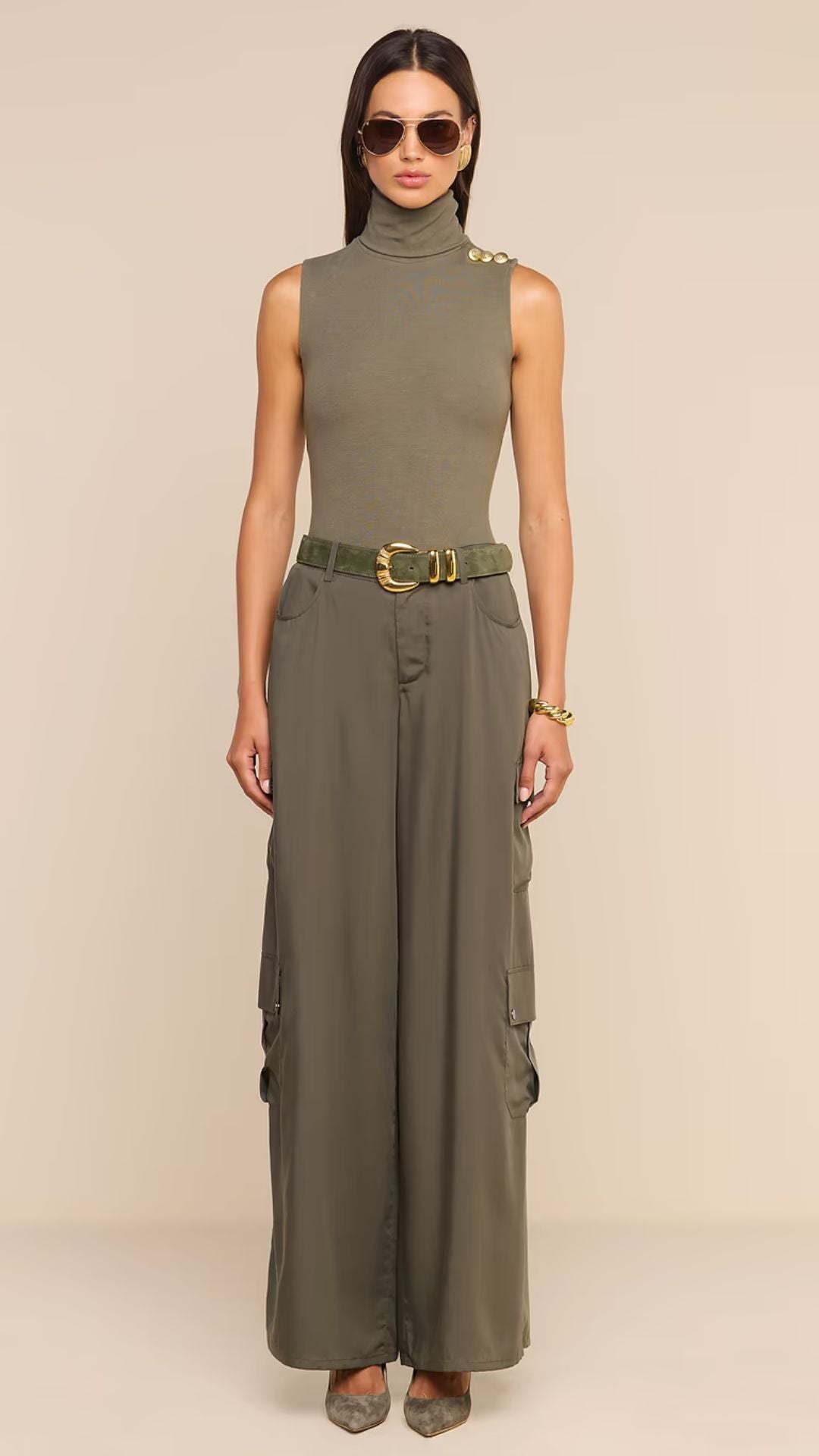 Isolde Cargo Pant Ash Olive - L'Agence