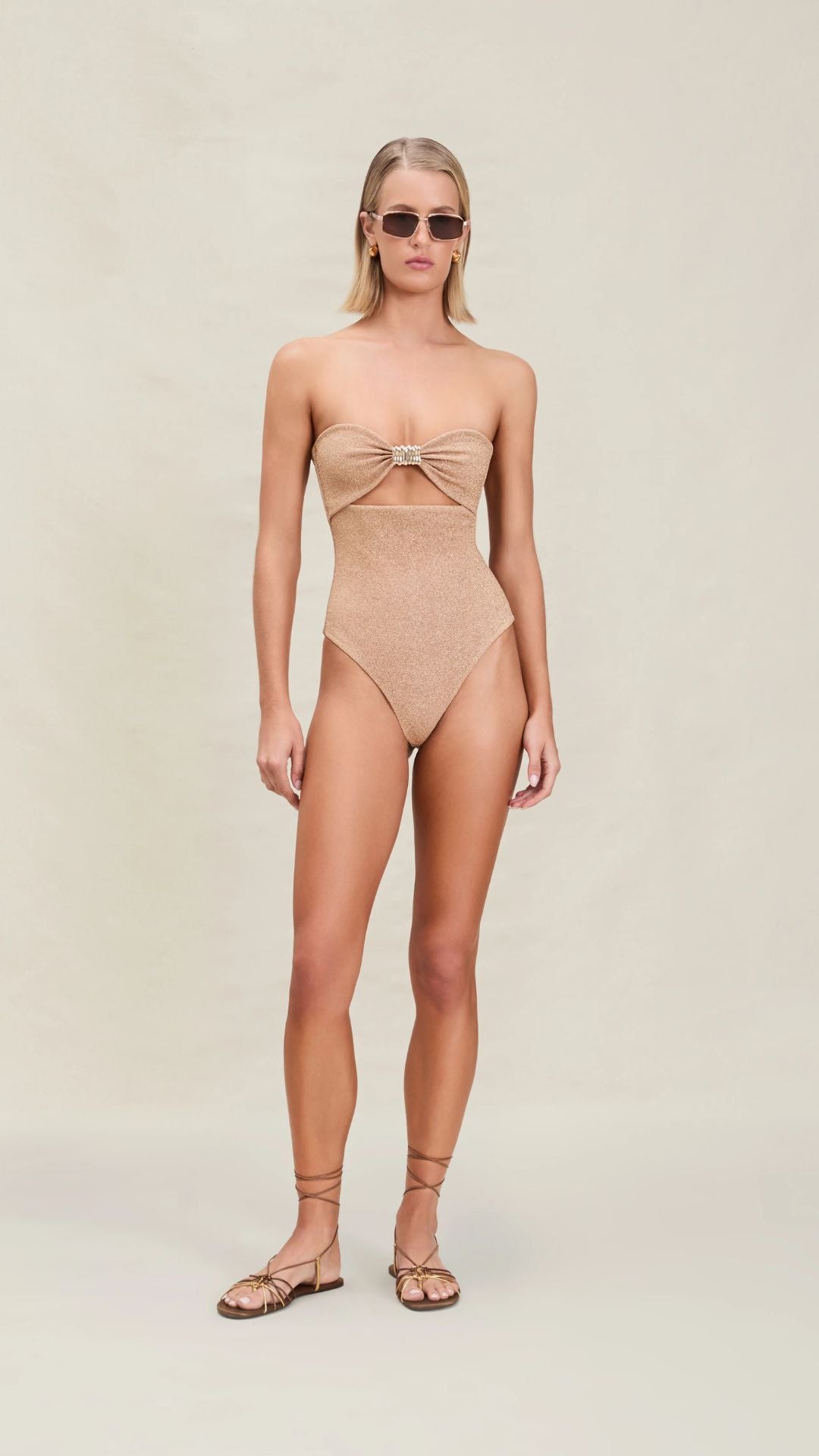 Izzie Full-Piece Gold Shimmer - Devon Windsor