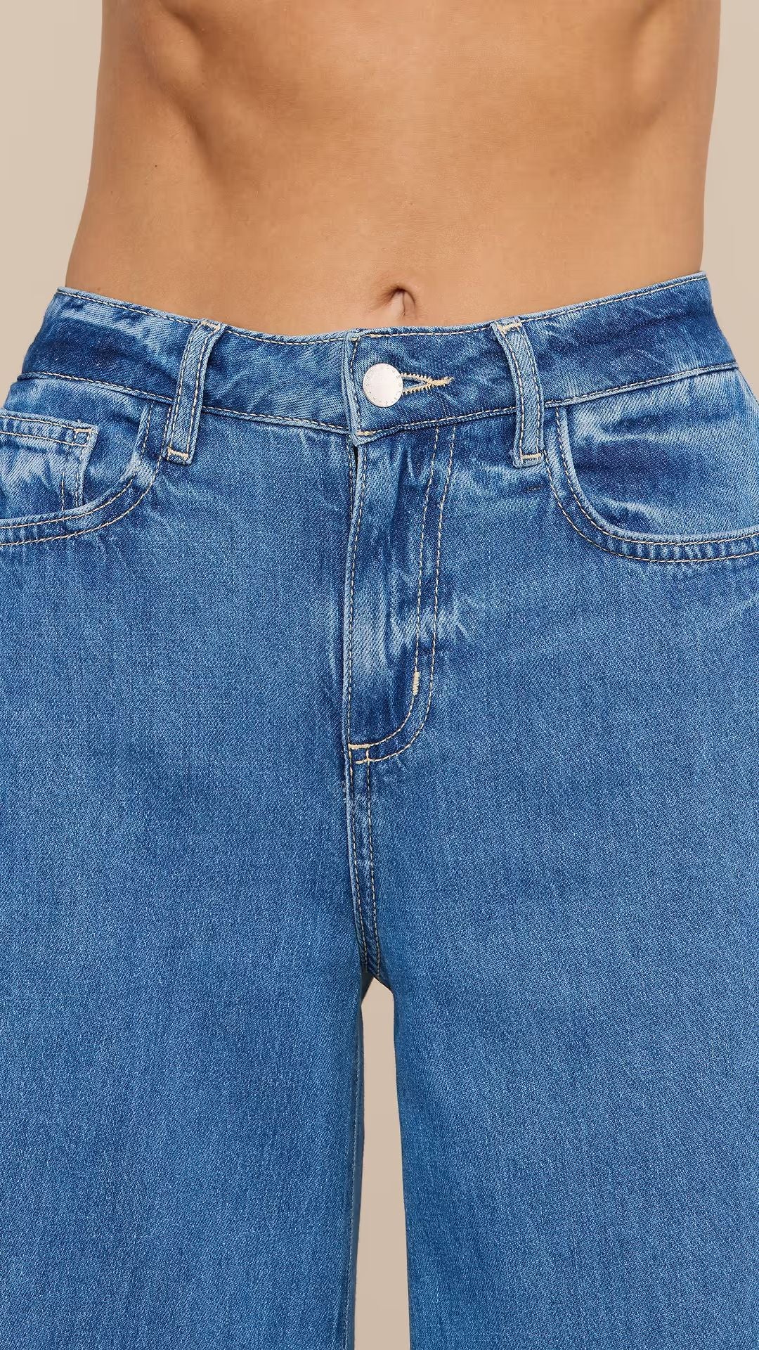 Jennings Snap Wide-Leg Jean Torsten - L'Agence