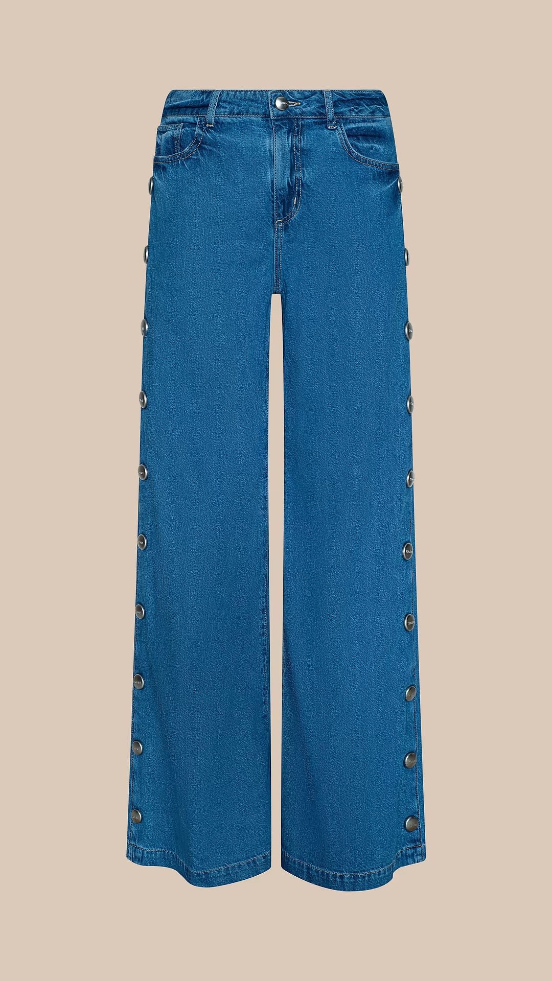 Jennings Snap Wide-Leg Jean Torsten - L'Agence